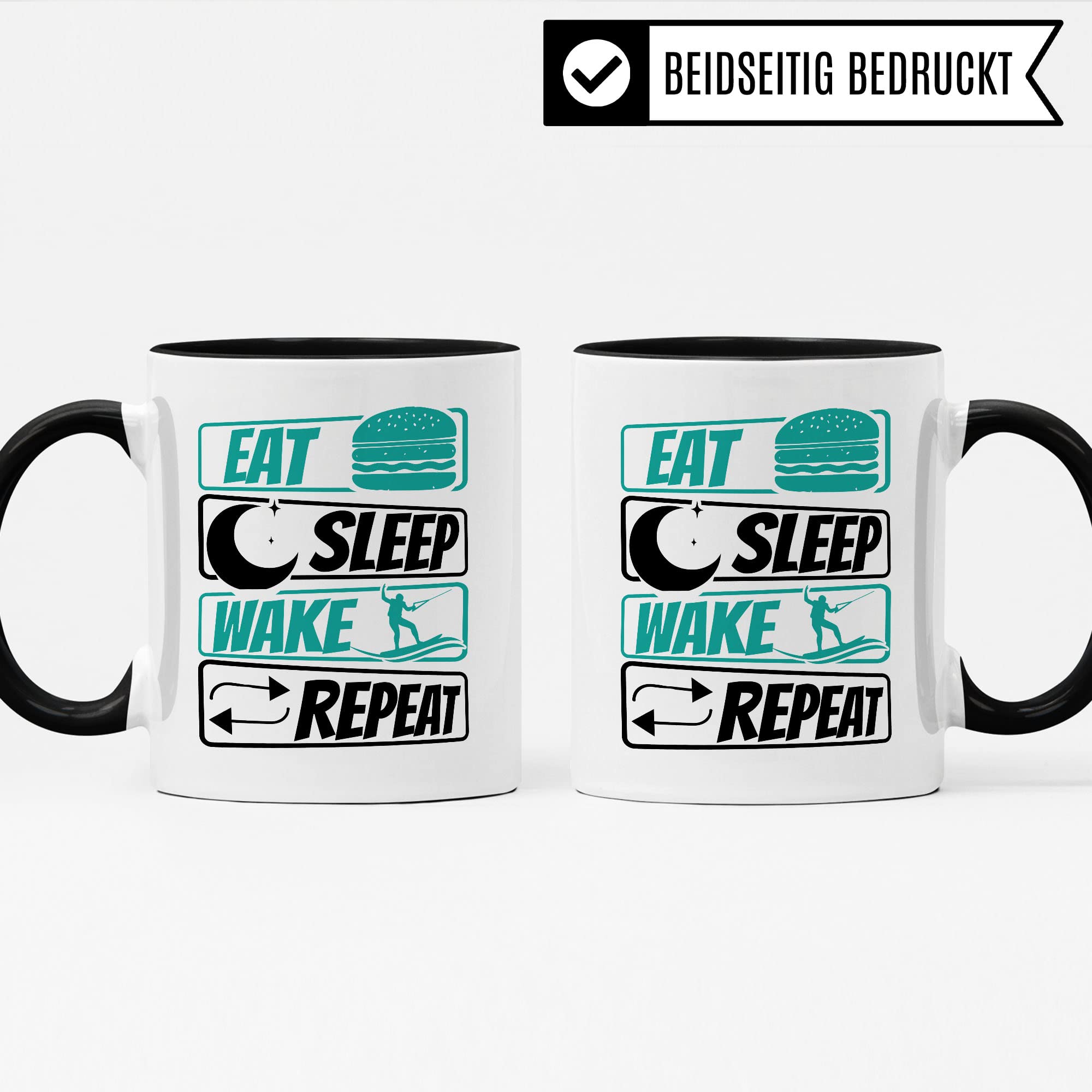 Wakeboard Tasse Geschenkidee Wake Kaffeetasse Geschenk für Wakeboarder Kaffeebecher Surf Becher