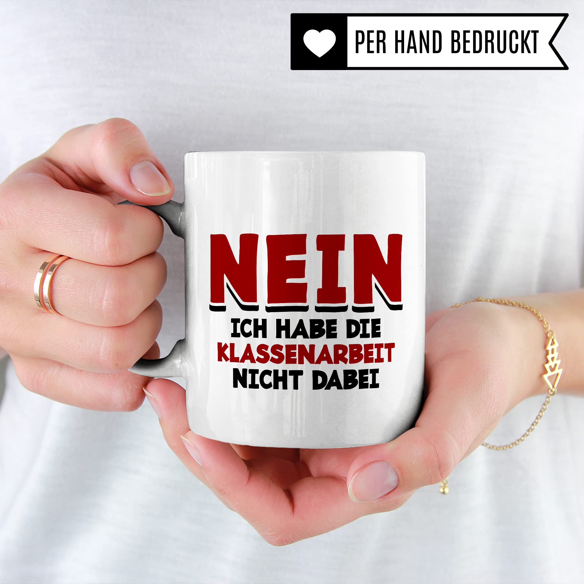 Tasse Lehrer lustig mit Spruch Geschenk-Idee Grundschule Gymnasium Realschule Mittelschule Referendar Abschied Abschiedsgeschenk Klassenarbeit Kaffee-Becher