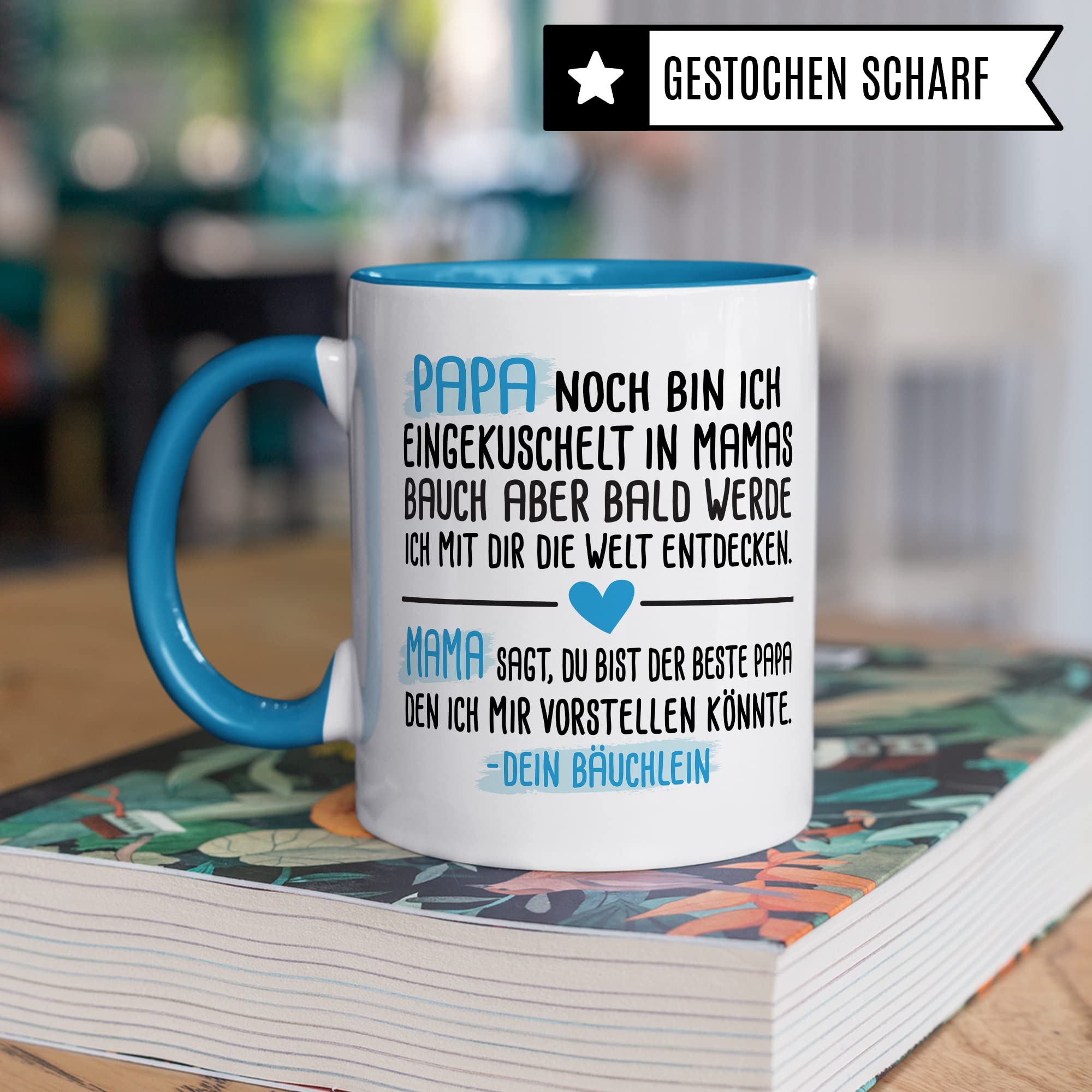 Tasse für Mama / Papa mit "dein Bäuchlein" Motiv - Geschenk für werdende Mütter & Väter