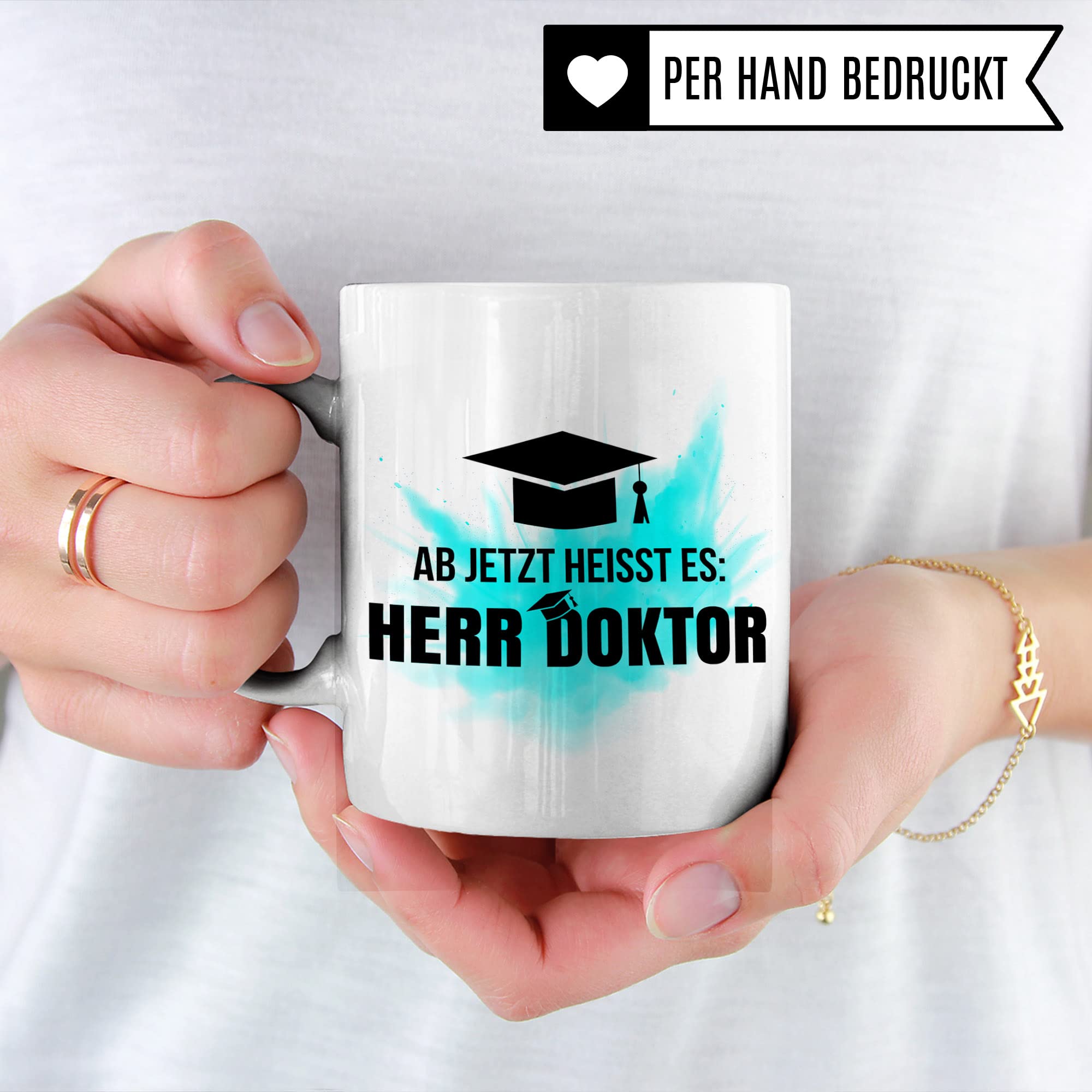 Doktor Tasse - Doktortitel Geschenkidee zur Doktorarbeit Promotion - Kaffebecher mit Spruch lustig Geschenk - Kaffeetasse promoviert Dissertation Dr. Teetasse