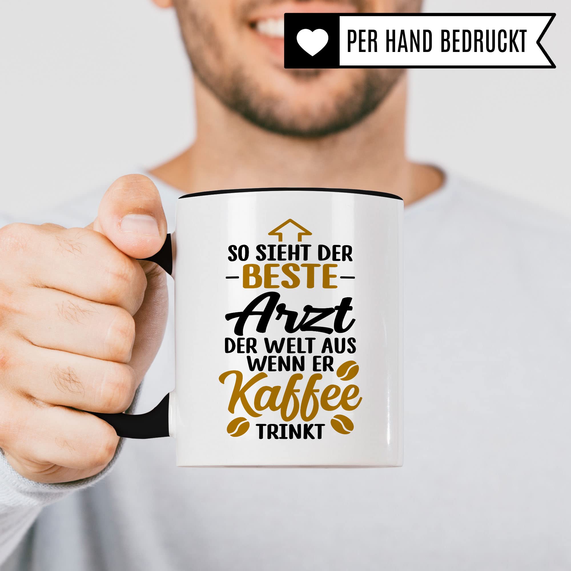 Arzt Tasse, So sieht der beste Arzt der Welt aus wenn er Kaffee trinkt, Arzt Danke Geschenk, Dankeschön Tasse schöner Spruch süßes Motiv Kaffeetasse Berufe Tasse