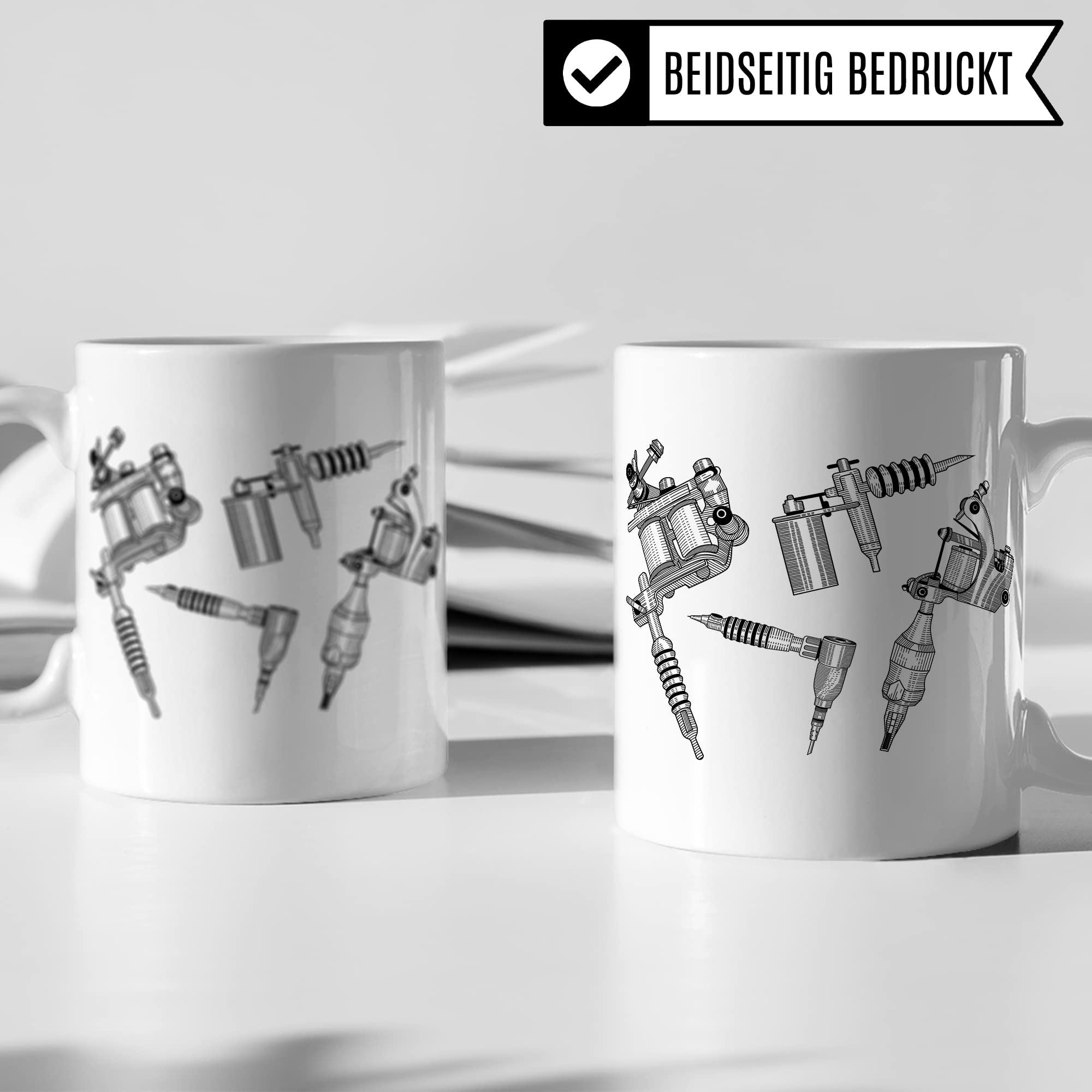 Tattoo Tasse, Tattoo Maschine Spruch, Geschenk Tattowierer Tattoo Motiv Spruch, Geschenkidee Tattowierte Beruf Tattoowierer Kaffeetasse schönes Motiv