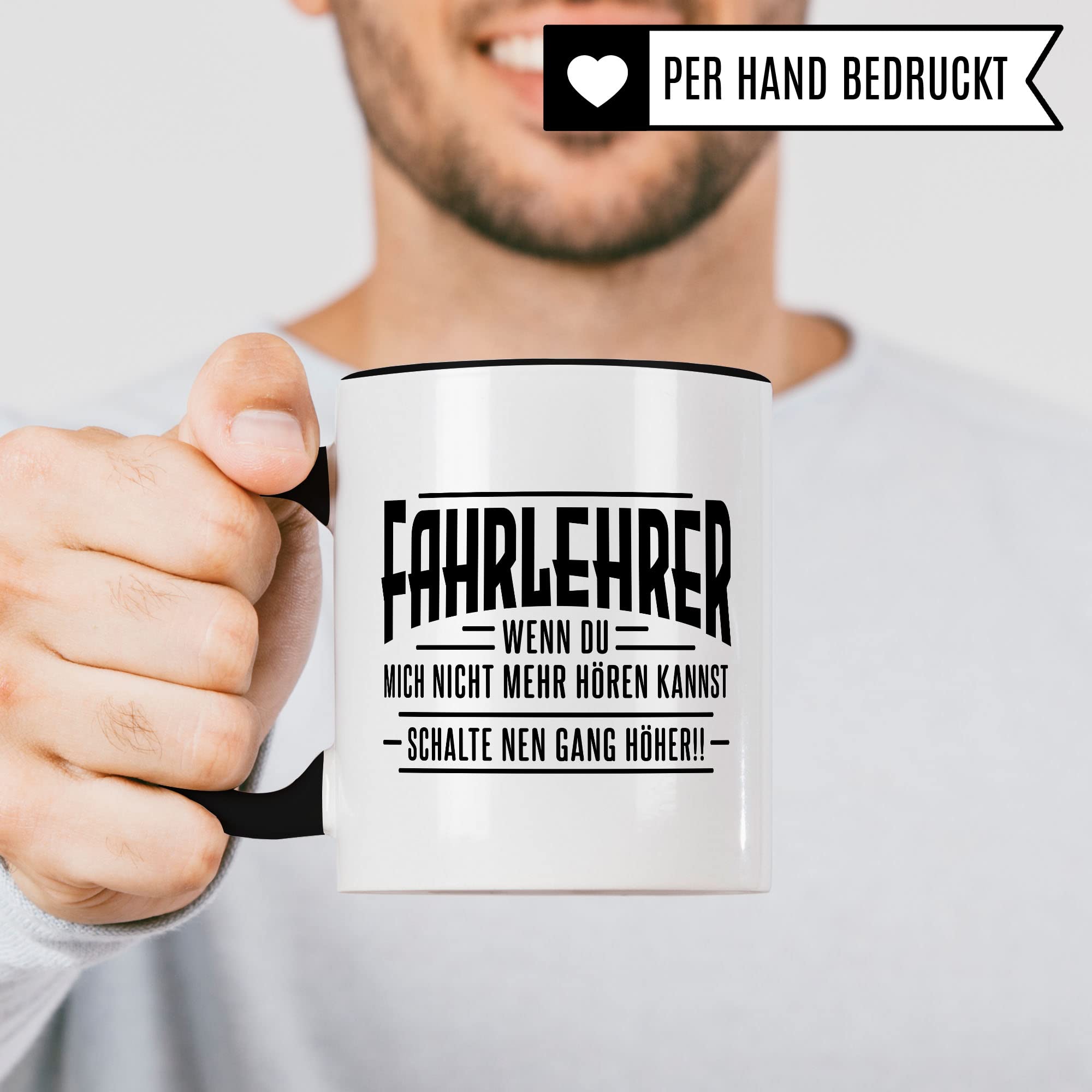 Fahrlehrer Tasse Geschenkidee Kaffeetasse Humor Witz Geschenk für Fahrschule Kaffeebecher Fahrstunde Becher