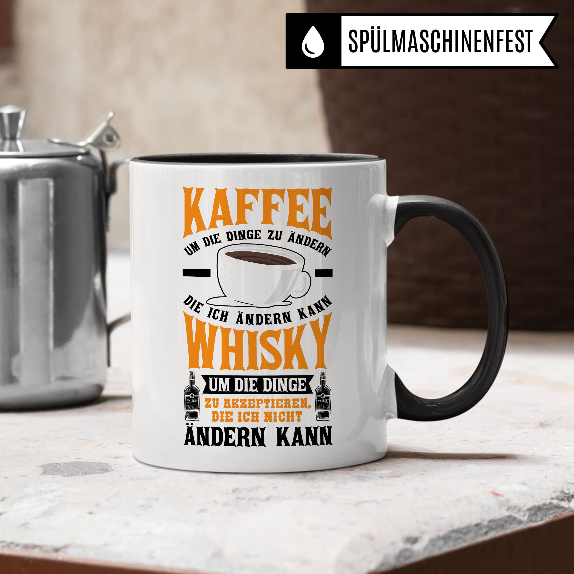 Whiskey Tasse Geschenkidee Kaffeetasse Humor Witz Geschenk für Trinker Kollege Kaffeebecher Whisky Becher