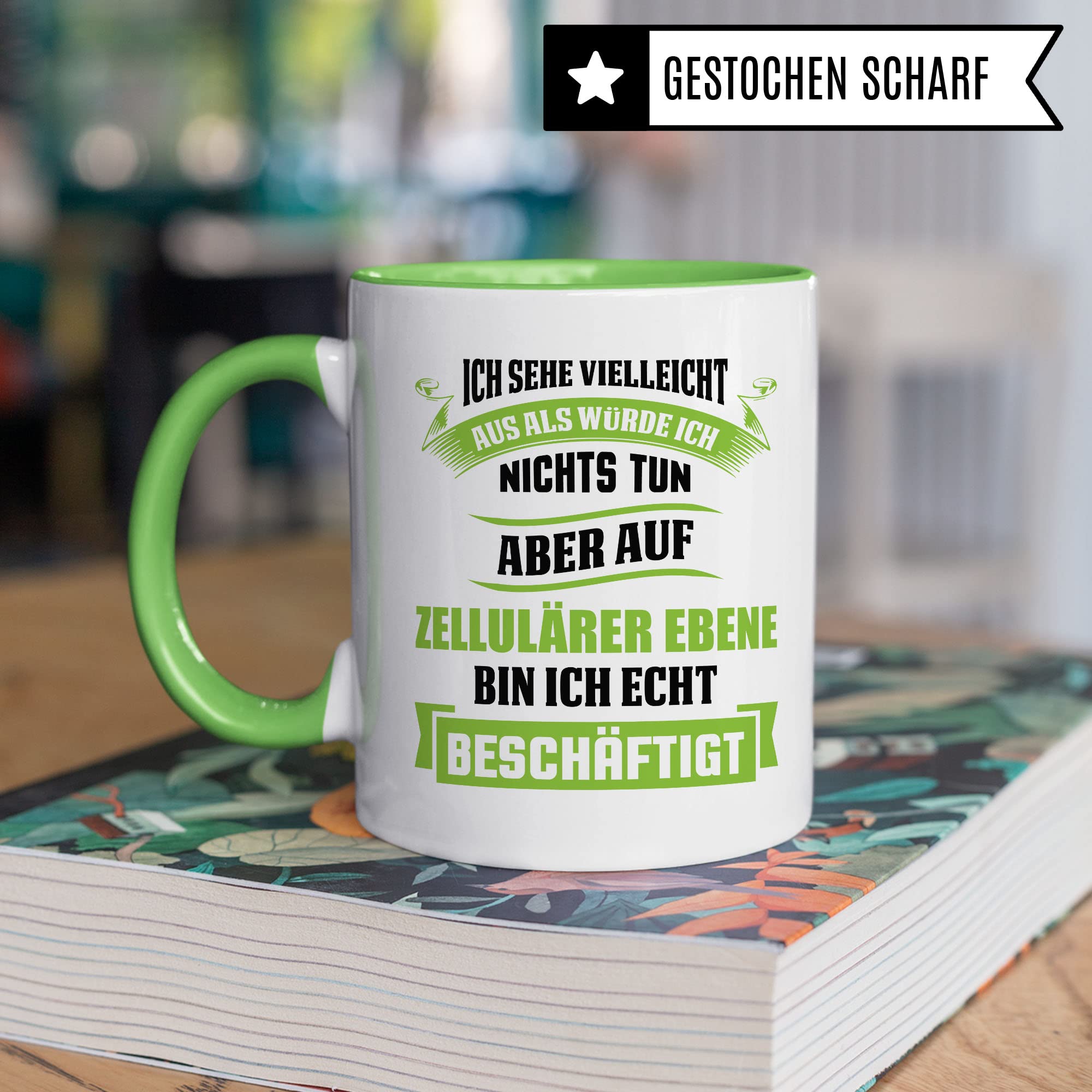 Biologie Tasse Geschenkidee Kaffeetasse Humor Witz Geschenk für Biologielehrer Kaffeebecher Biologe Becher