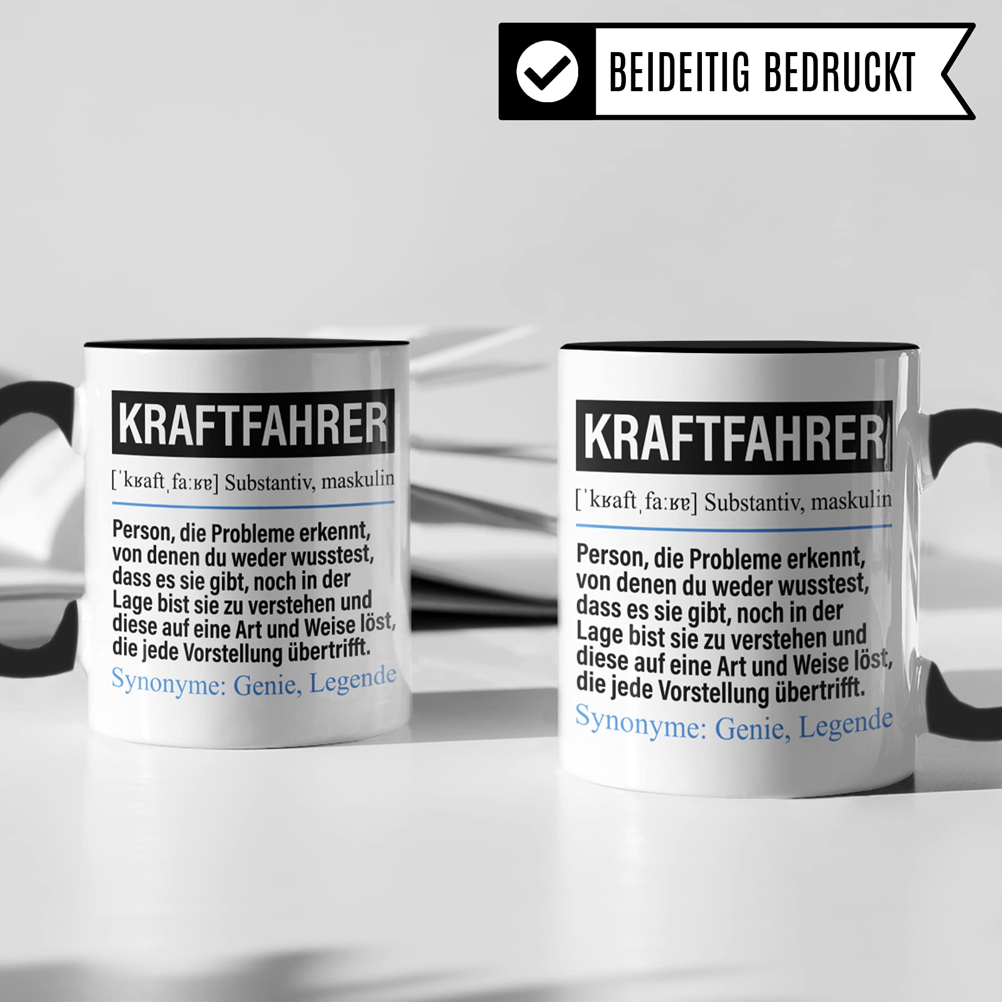 Kraftfahrer Tasse lustig, Kraftfahrer Geschenk Beruf, Spruch LKW-Fahrer Geschenkidee, Kaffeetasse Beruf Lastkraftwagenfahrer Kaffeebecher Teetasse Becher