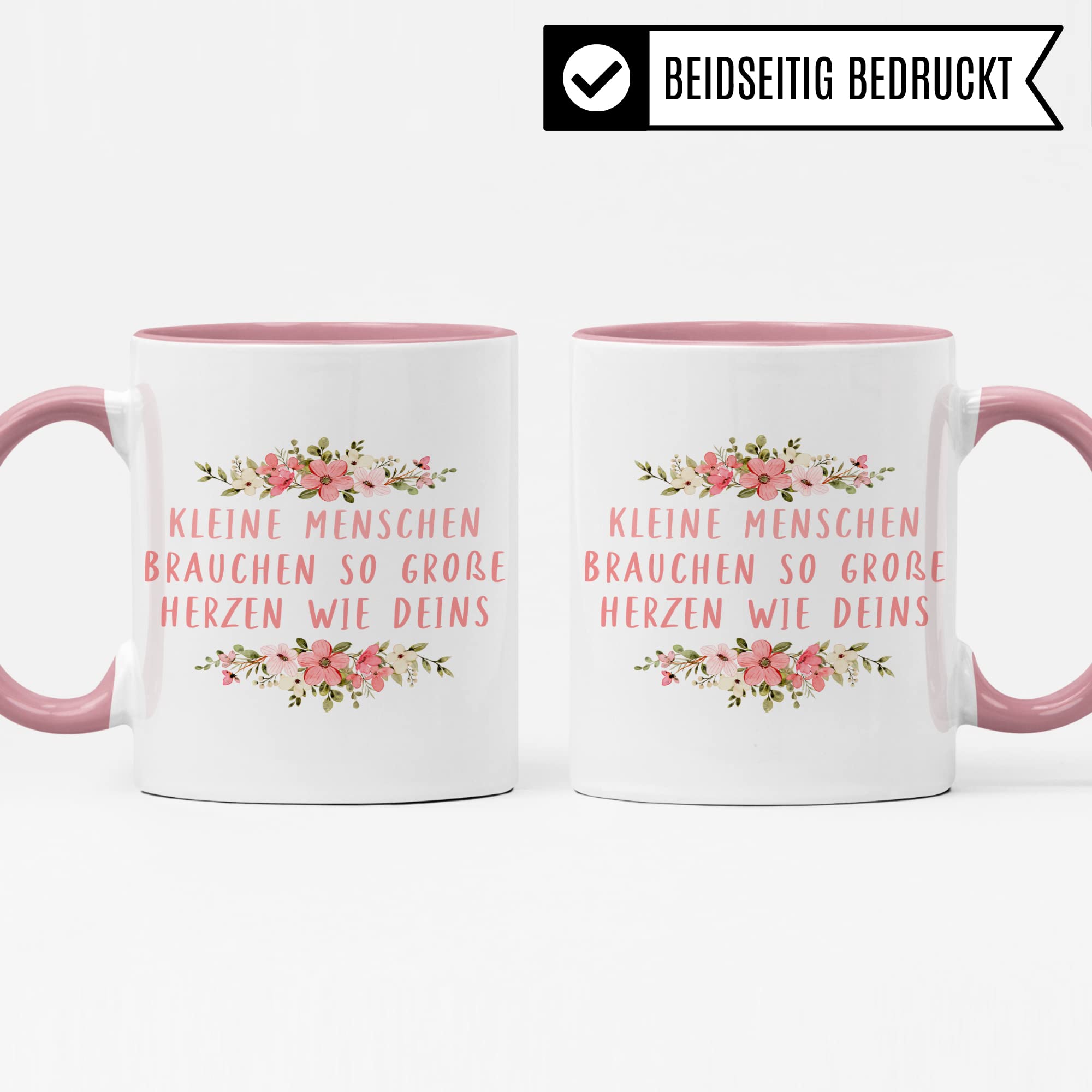 Erzieherin Tasse, Erzieherin Kleine Menschen Herzen Geschenk, Kaffeetasse Kindergarten Abschied Geschenkidee Kindergärtnerin, Erzieherin Abschiedsgeschenk Kita Danke-Schön Kinder -Becher