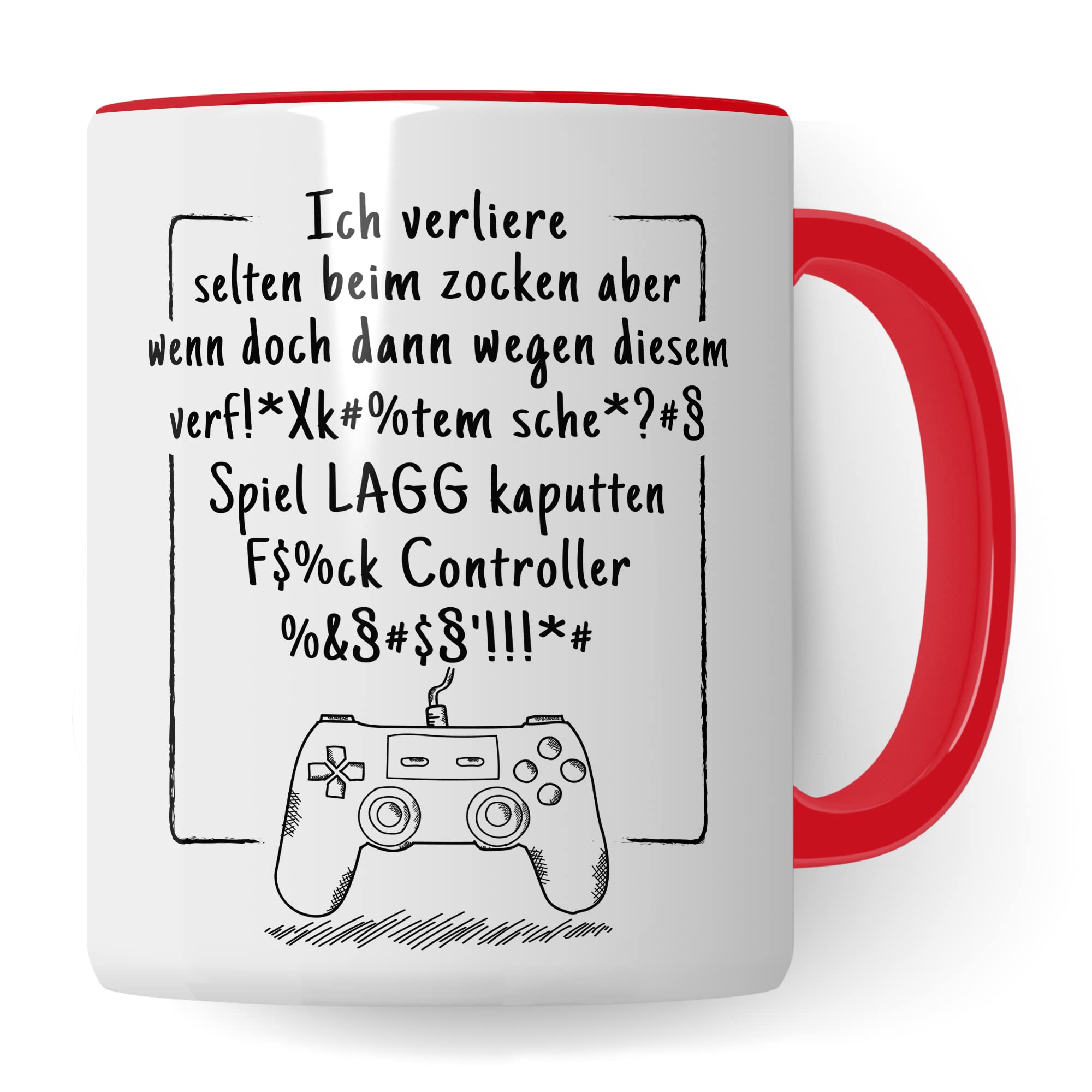 Tasse Gamer Witz lustiger Gaming Kaffee-Becher Zocker Kaffeetasse Controller Spruch Teetasse Nerd Geschenkidee Computer-Spiele Geschenk