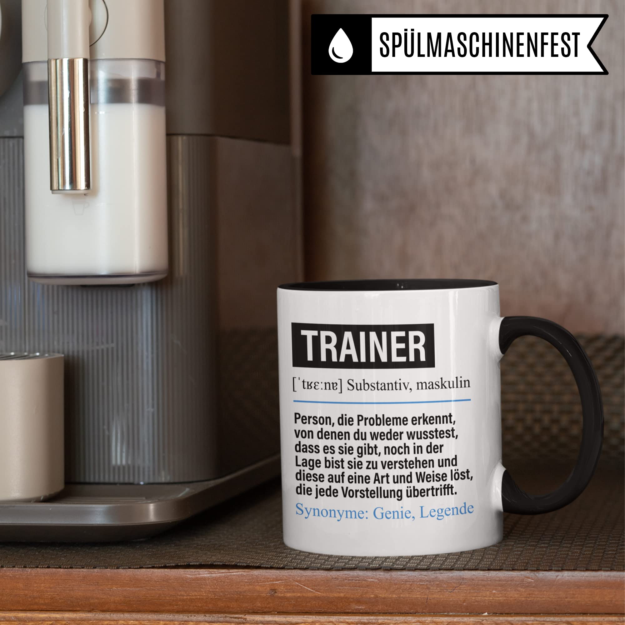 Tasse Trainer lustig, Trainer Geschenk Beruf, Spruch Kaffeebecher Fußball Handball Sport Trainer Geschenkidee, Beruf Sportrainer Kaffee-Tasse Teetasse Becher