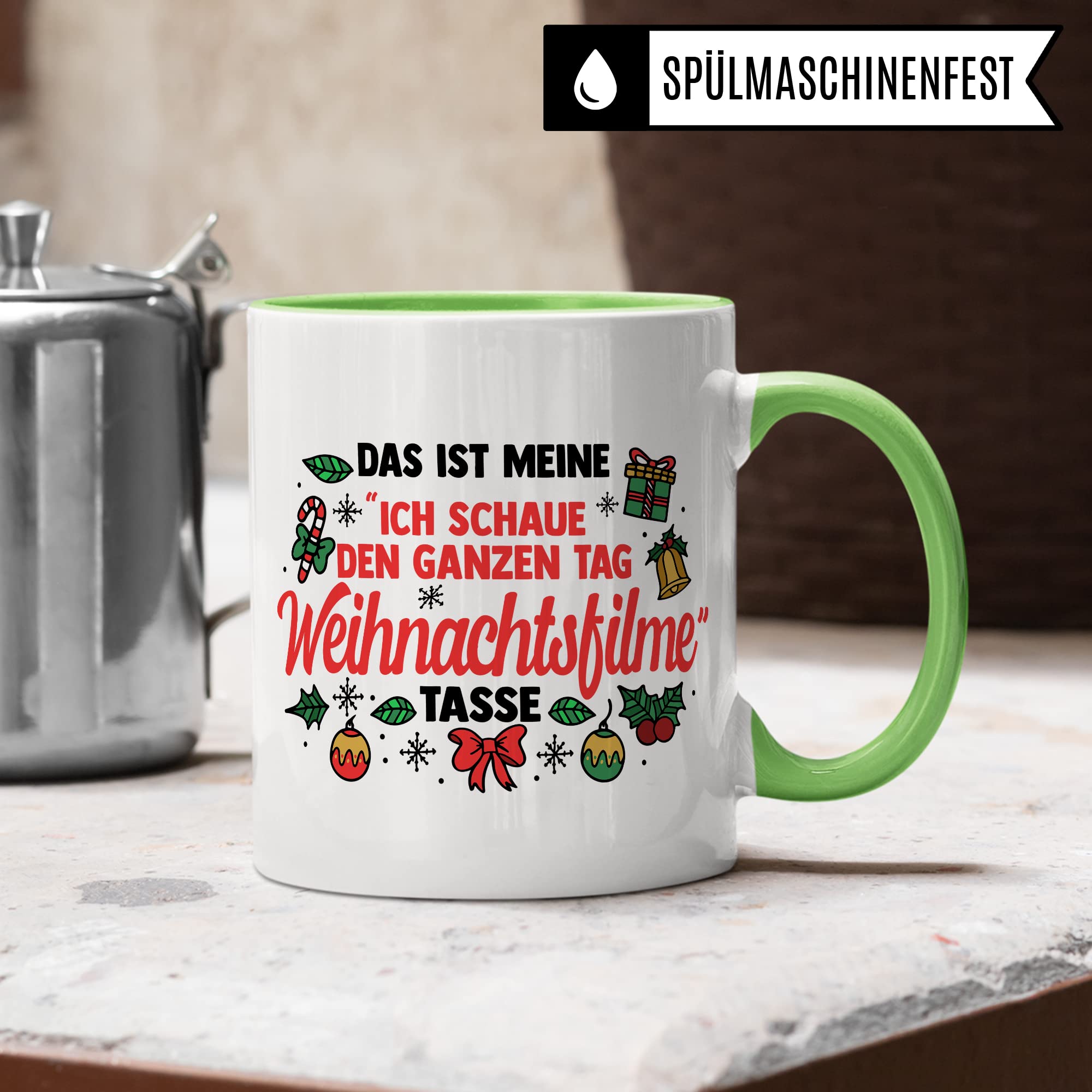 Weihnachten Tasse Weihnachts-Filme Kaffee-Becher Teetasse Christmas Glühweintasse Geschenk Geschenkidee Frohe Weihnachten Winter Kaffeetasse Fest Winter weihnachtlich X-Mas Advent Freundin Kollegin