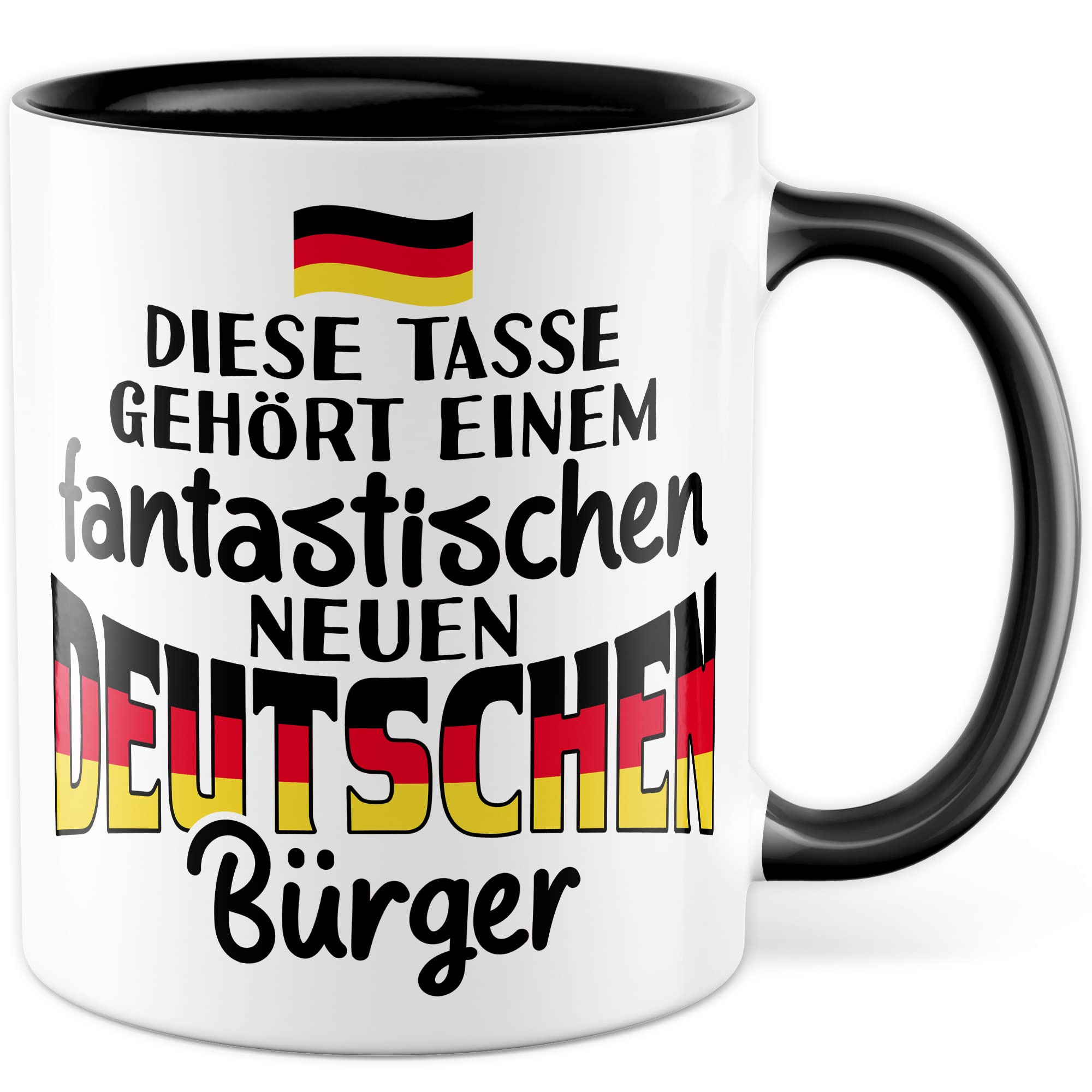 Einbürgerung Tasse Geschenk, Diese Tasse gehört einem fantastischen neuen Bürger Geschenkidee Kaffeetasse mit Spruch herzlich Kaffee-Becher Neu Deutschland Einwanderung Willkommensgeschenk