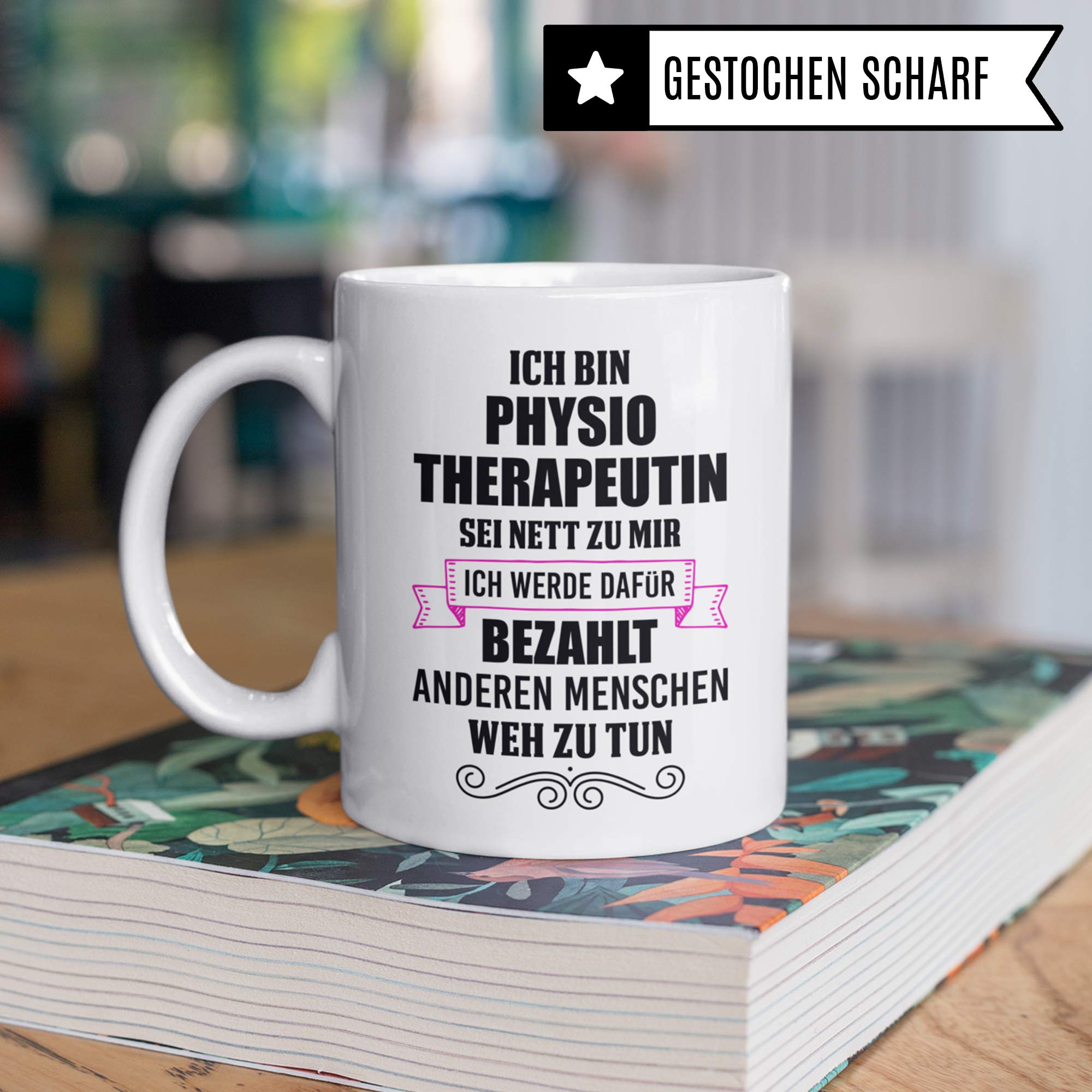 Pagma Druck Physiotherapeutin Tasse, Physiotherapeuten Geschenke, Physiotherapie Kaffeetasse Geschenkidee, Kaffeebecher Physio Praxis Krankengymnastik Geschenk Physiotherapeut Frauen Becher