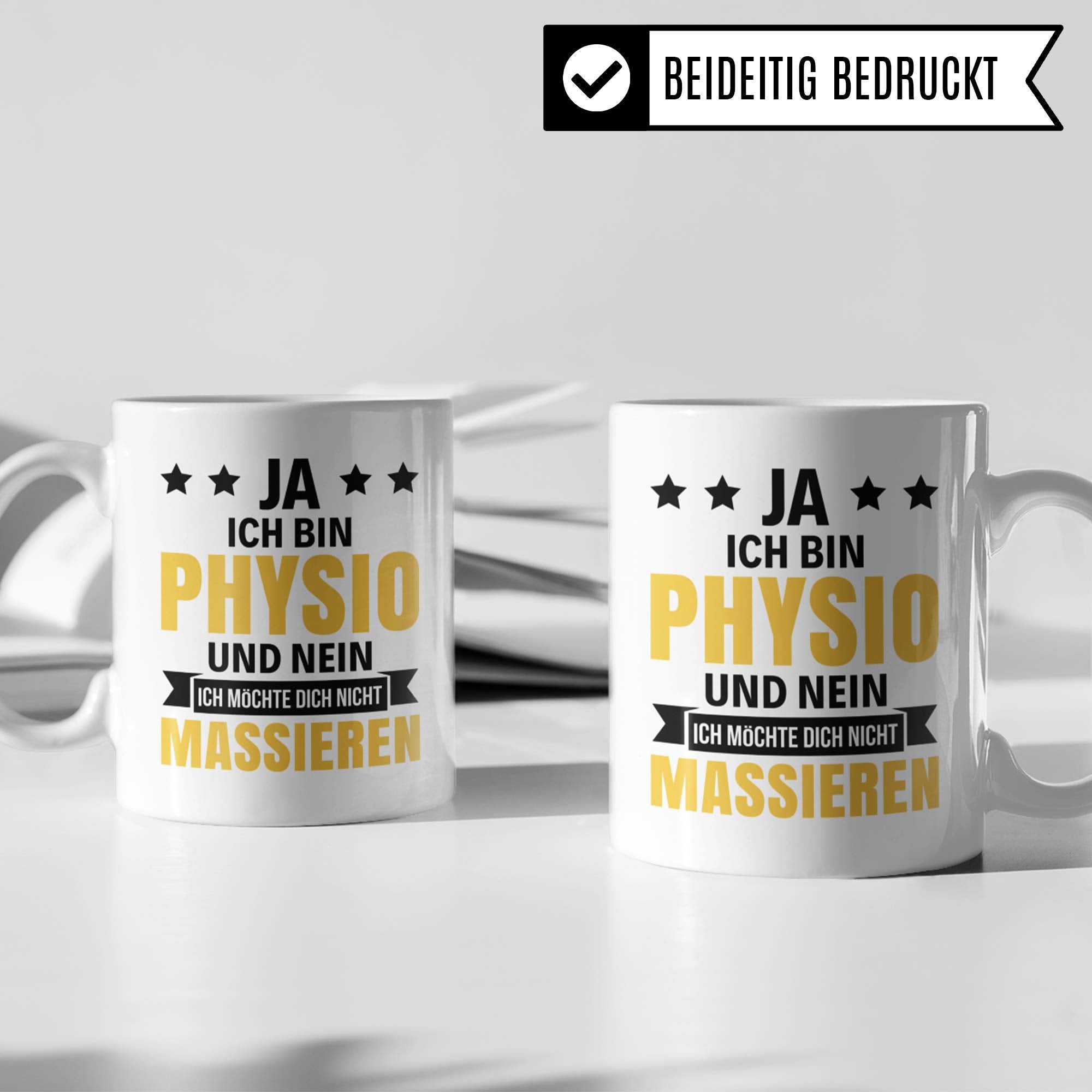 Pagma Druck Tasse Physiotherapie, Physiotherapeuten Geschenke Becher, Kaffeetasse Physiotherapeutin Geschenkidee Spruch, Kaffeebecher Krankengymnastik Physio Motiv