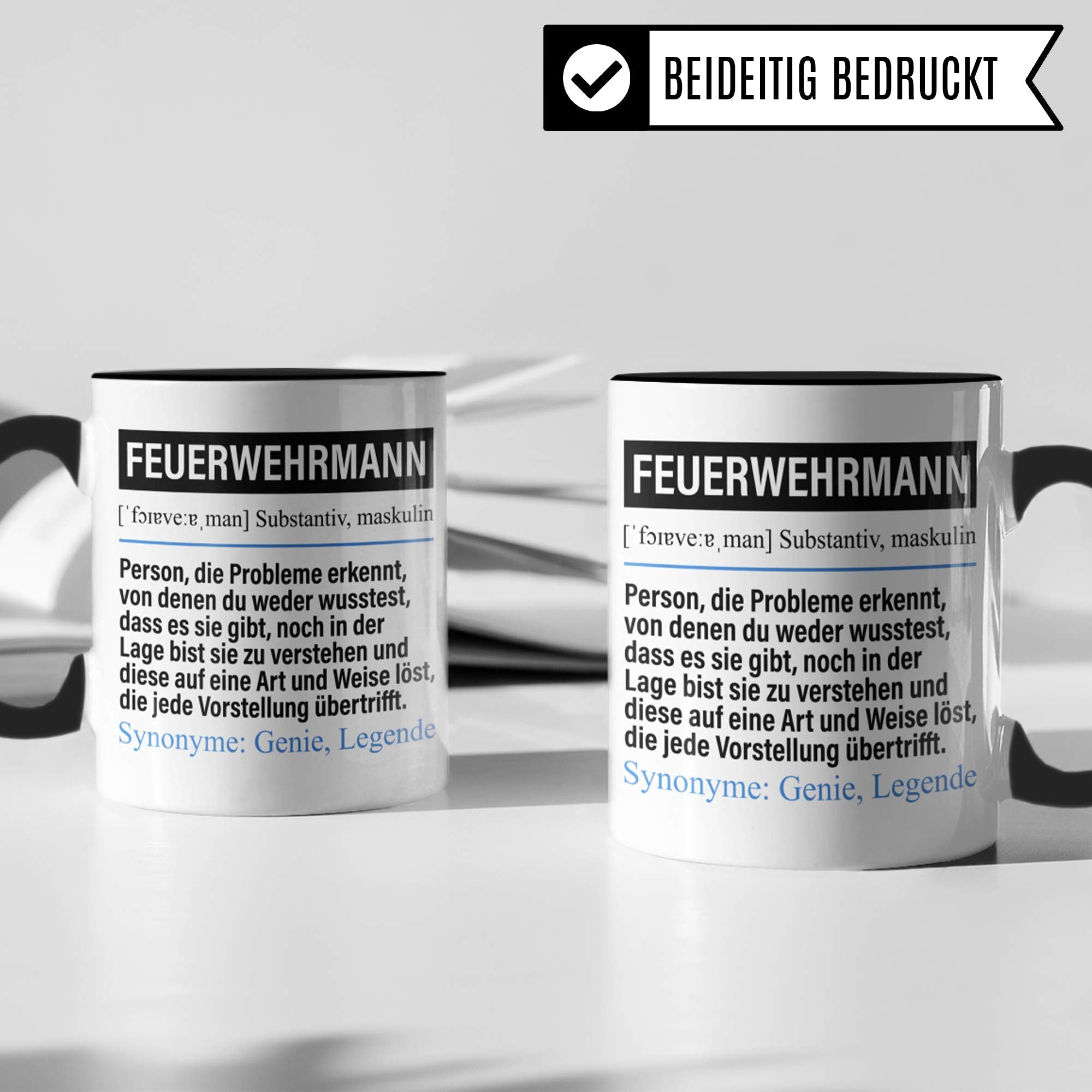 Pagma Druck Tasse Feuerwehrmann lustig, Feuerwehrmann Geschenk, Spruch Freiwillige Feuerwehr Kaffeebecher Geschenkidee, Kaffeetasse Beruf Teetasse Berufsfeuerwehr Becher