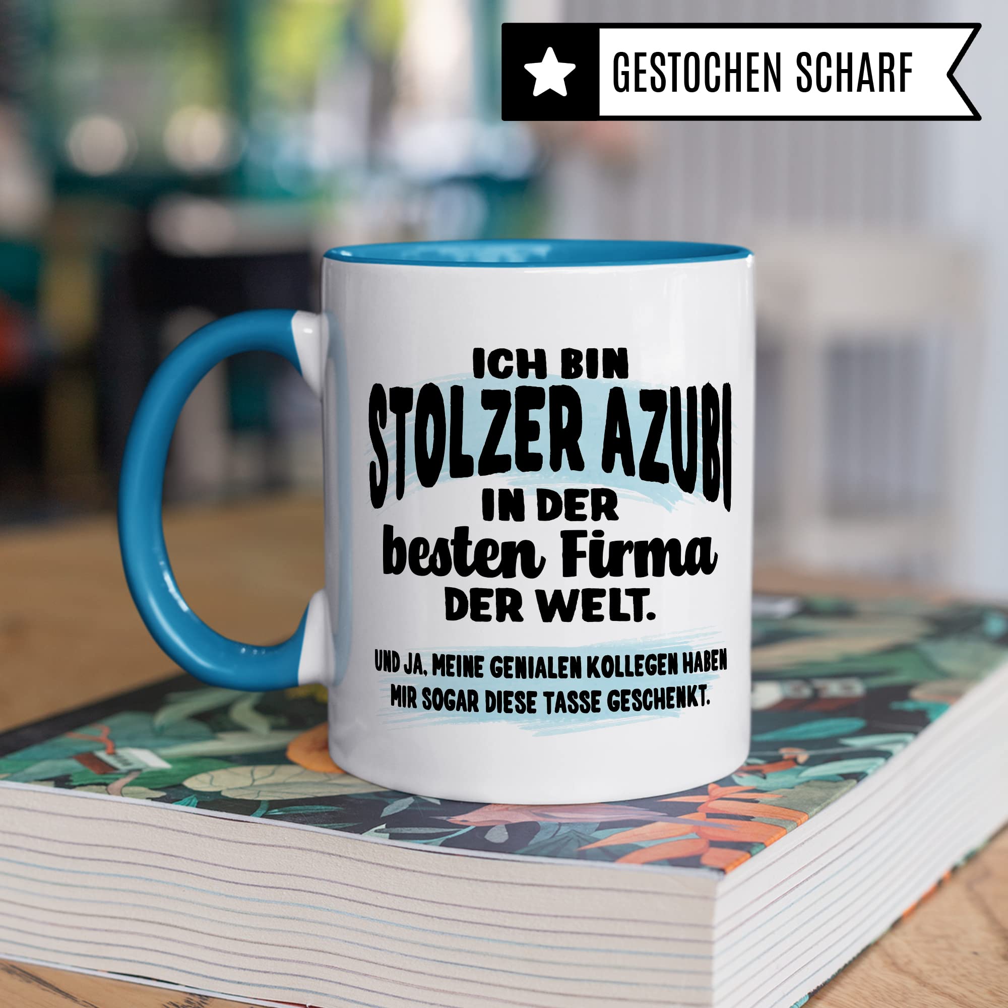 Tazza da caffè con scritta in lingua inglese Azubine e scritta Tazza da caffè con scritta in lingua inglese Azubine e scritta