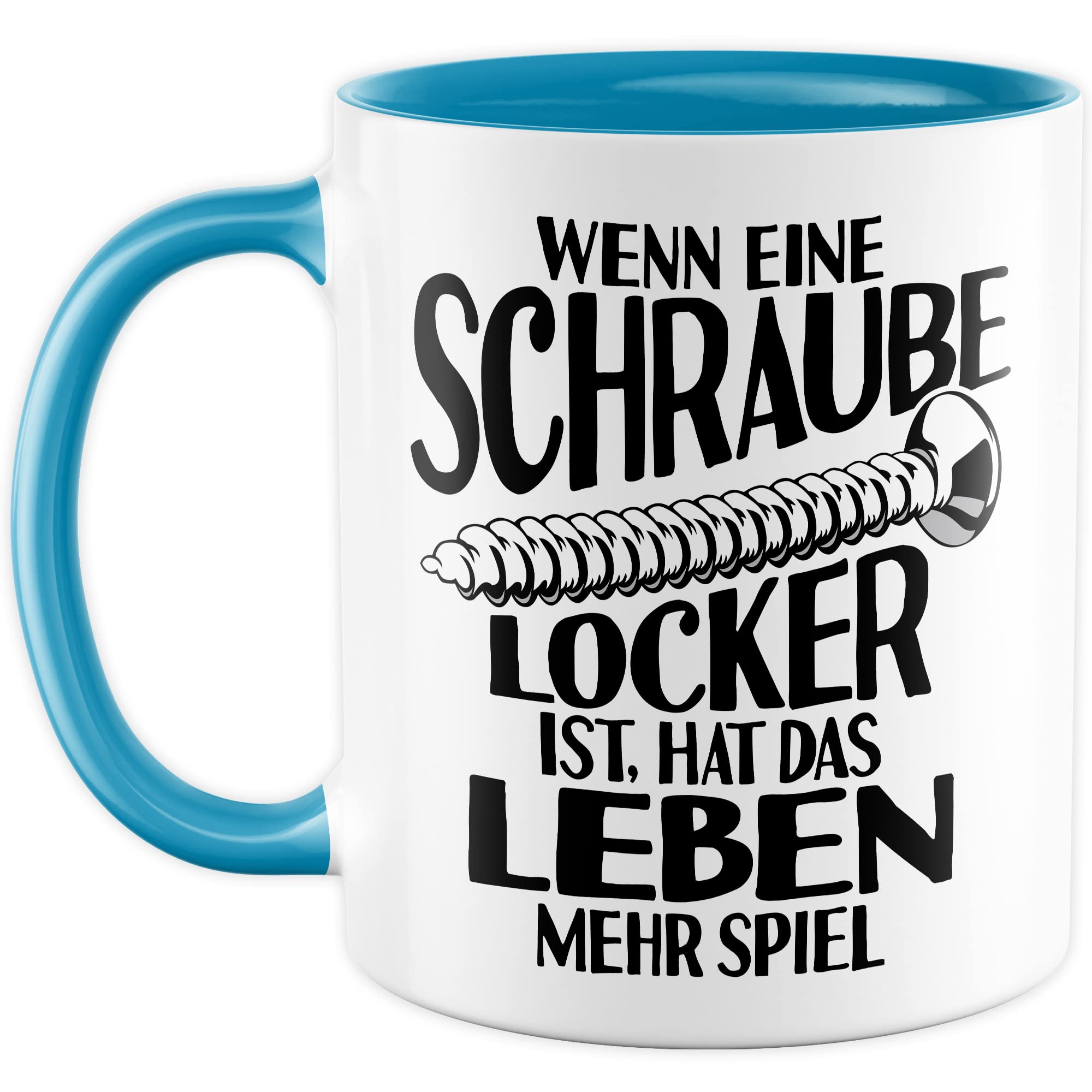 Handwerker Tasse Schrauben Kaffeetasse Mechatroniker Kaffee-Becher Schraube locker Männer Teetasse Geschenk Werkstadt Geschenkidee