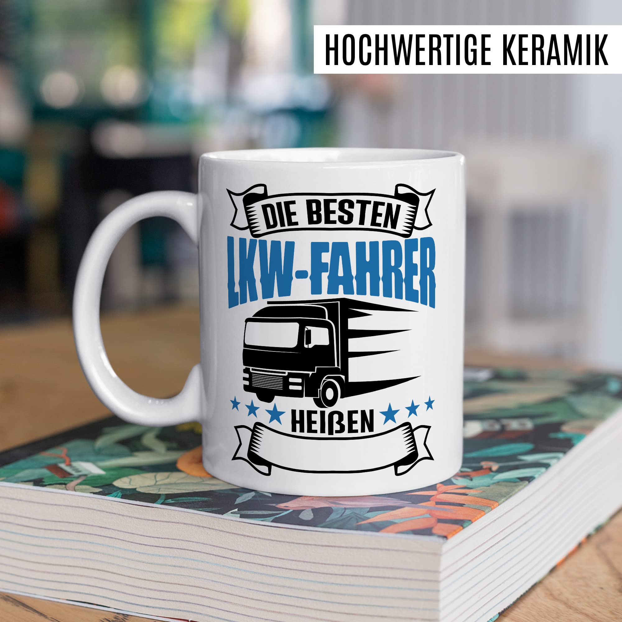 LKW Tasse personalisierbar Lkw Fahrer Kaffeetasse anpassbar Kaffee-Becher mit Wunsch Name lustig Geschenkidee persönlich Fernfahrer Geschenk Lastwagen Spediteur Custom Tasse mit Spruch