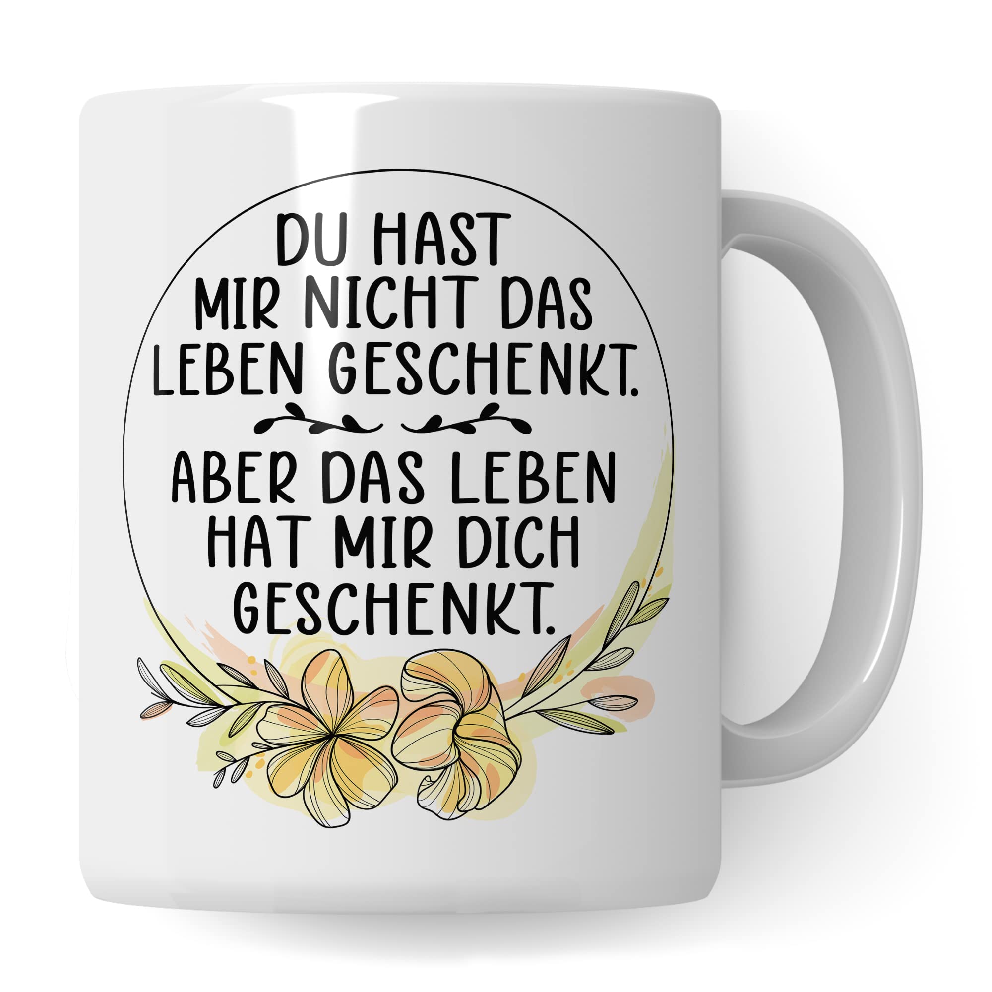 Tasse Pflegemama Geschenk, Das Leben hat mir dich geschenkt Geschenkidee Pflegemutter Tasse mit Spruch Kaffee-Becher Kaffeetasse Stiefmutter Ziehmutter Ersatzmama