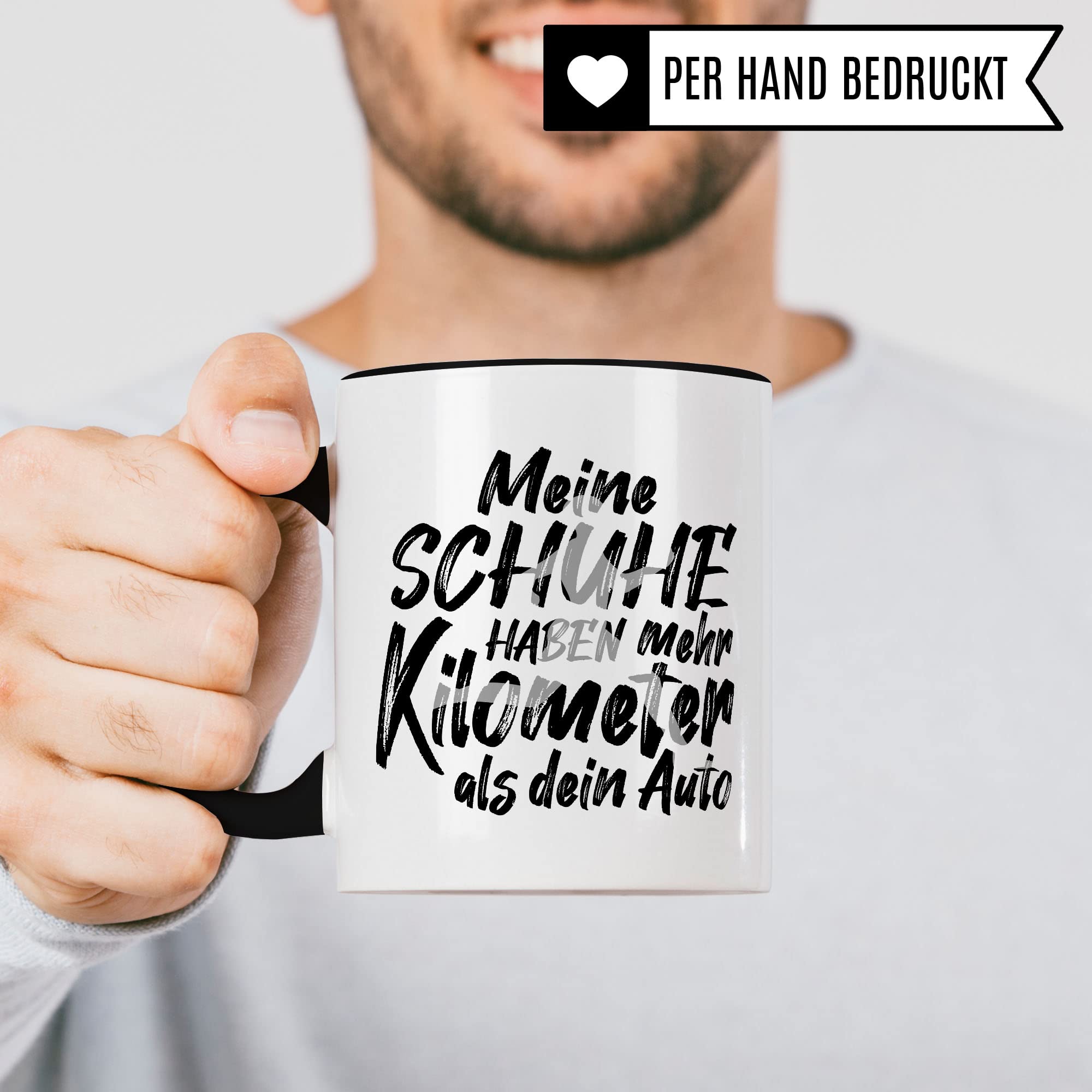 Jogger Tasse Geschenkidee Läufer Kaffeetasse Humor Witz Geschenk für Joggerin Kaffeebecher Läuferin Becher