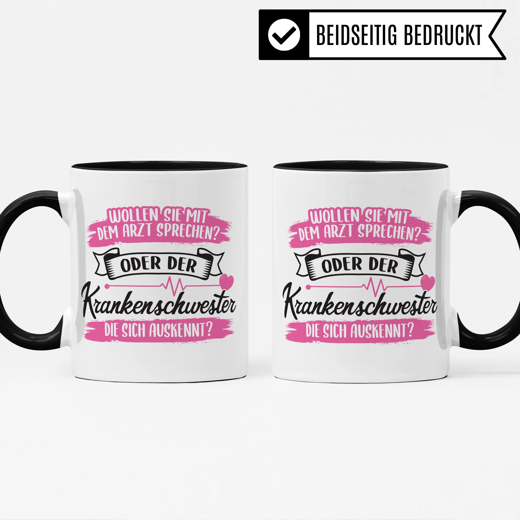 Krankenschwester Tasse - Geschenk für die Krankenschwester die sich auskennt - Krankenschwester Arzthelferin Medizinische Fachangestellte Kaffee-Becher