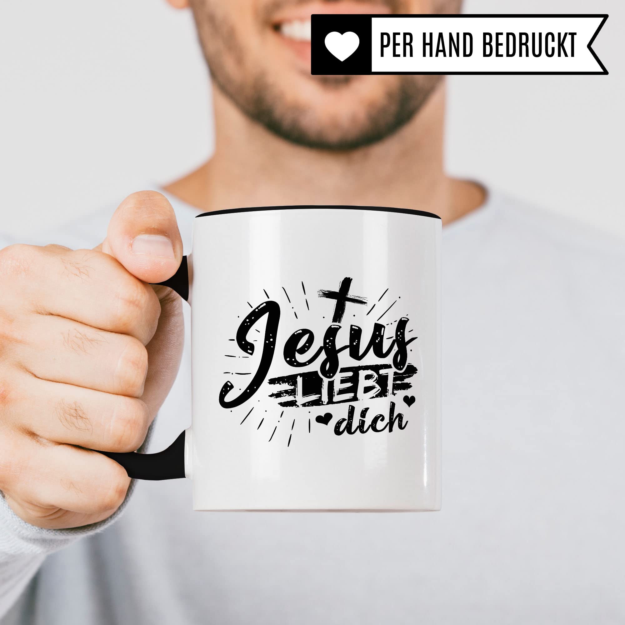 Jesus Tasse Geschenkidee Christus Kaffeetasse Geschenk für Christen Kaffeebecher Religion Becher