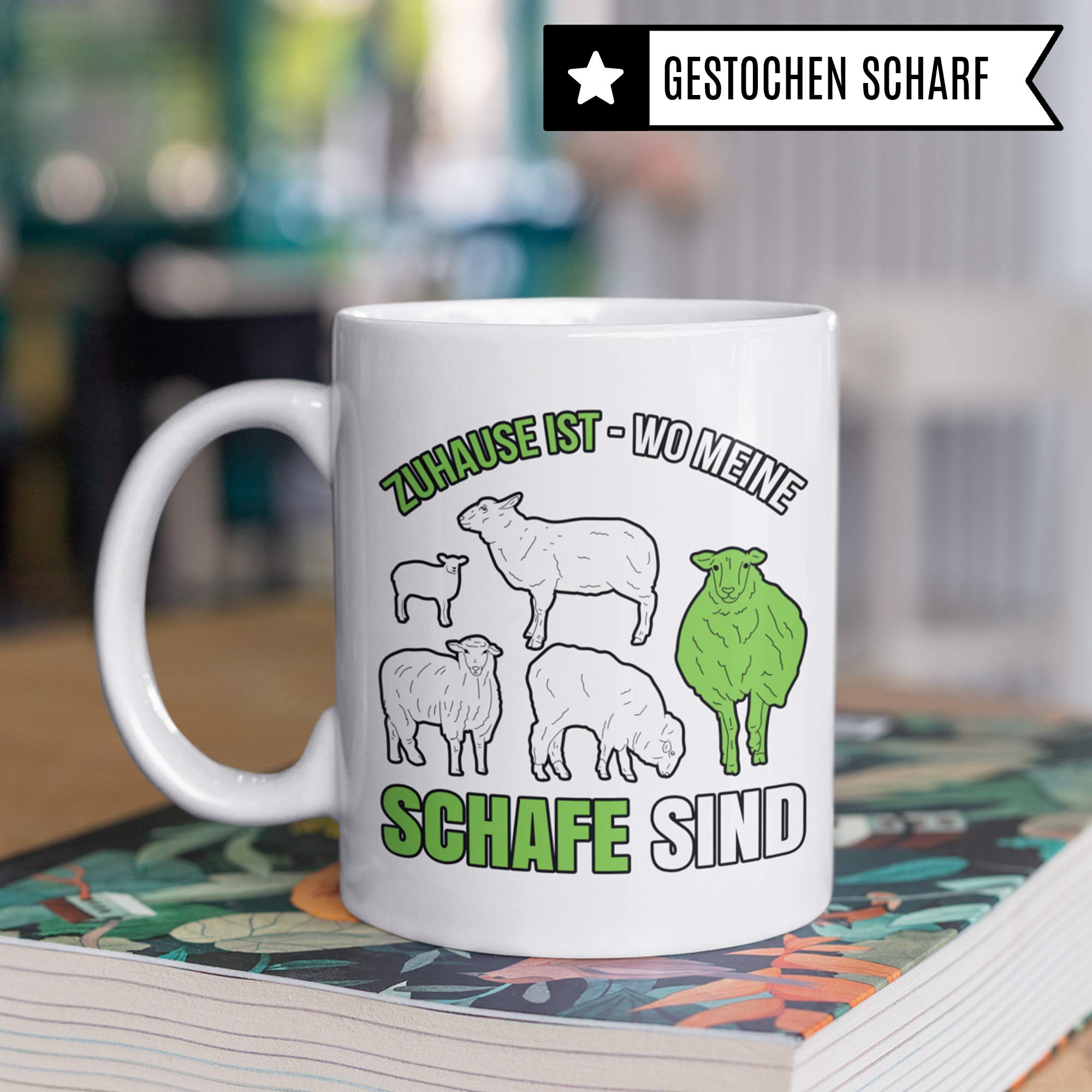 Schaf Tasse Geschenk - Schafe Spruch Becher Geschenkidee - Kaffeetasse für Schäfer Und Schafzüchter - Kaffeebecher Schafzucht Schäfchen Motiv