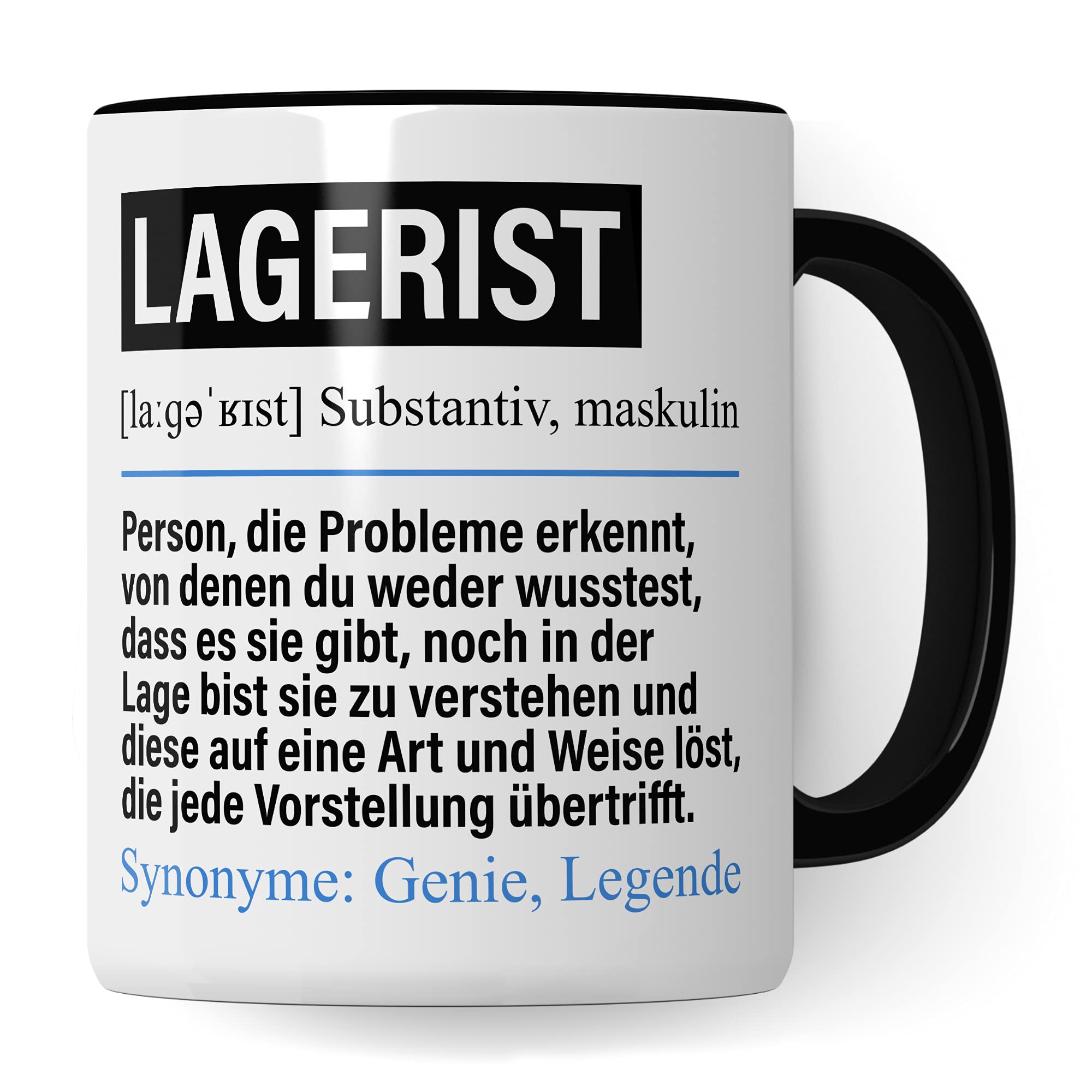 Lagerist Tasse lustig, Lageristen Geschenk Beruf, Spruch Fachlagerist Geschenkidee, Kaffeetasse Beruf Lagerarbeiter Kaffeebecher Teetasse Becher