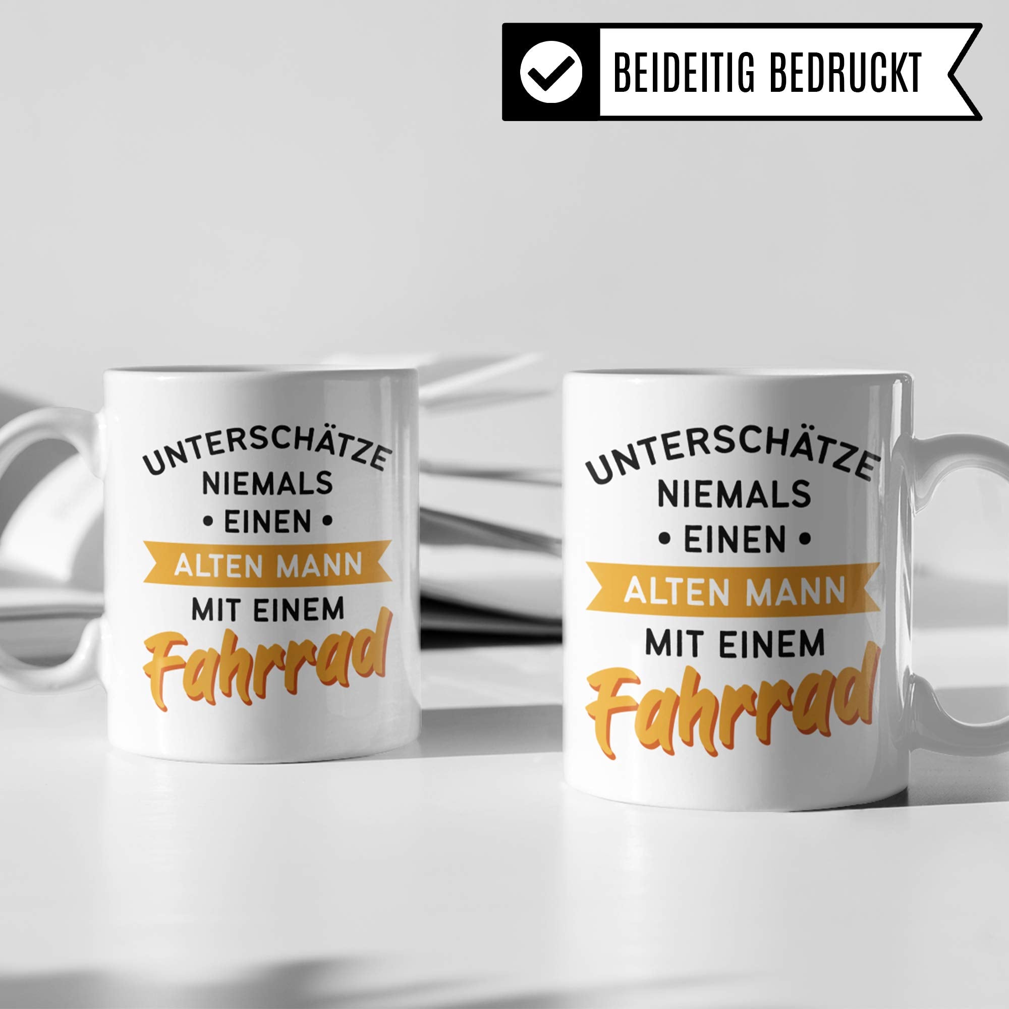 Tasse Fahrrad, Becher Geschenke für Radfahrer Spruch, Kaffeetasse Fahrrad Geschenk Fahrräder Fahrradfahrer Radfahren, Biker Mountainbike Rennrad Mountainbiker Kaffeebecher