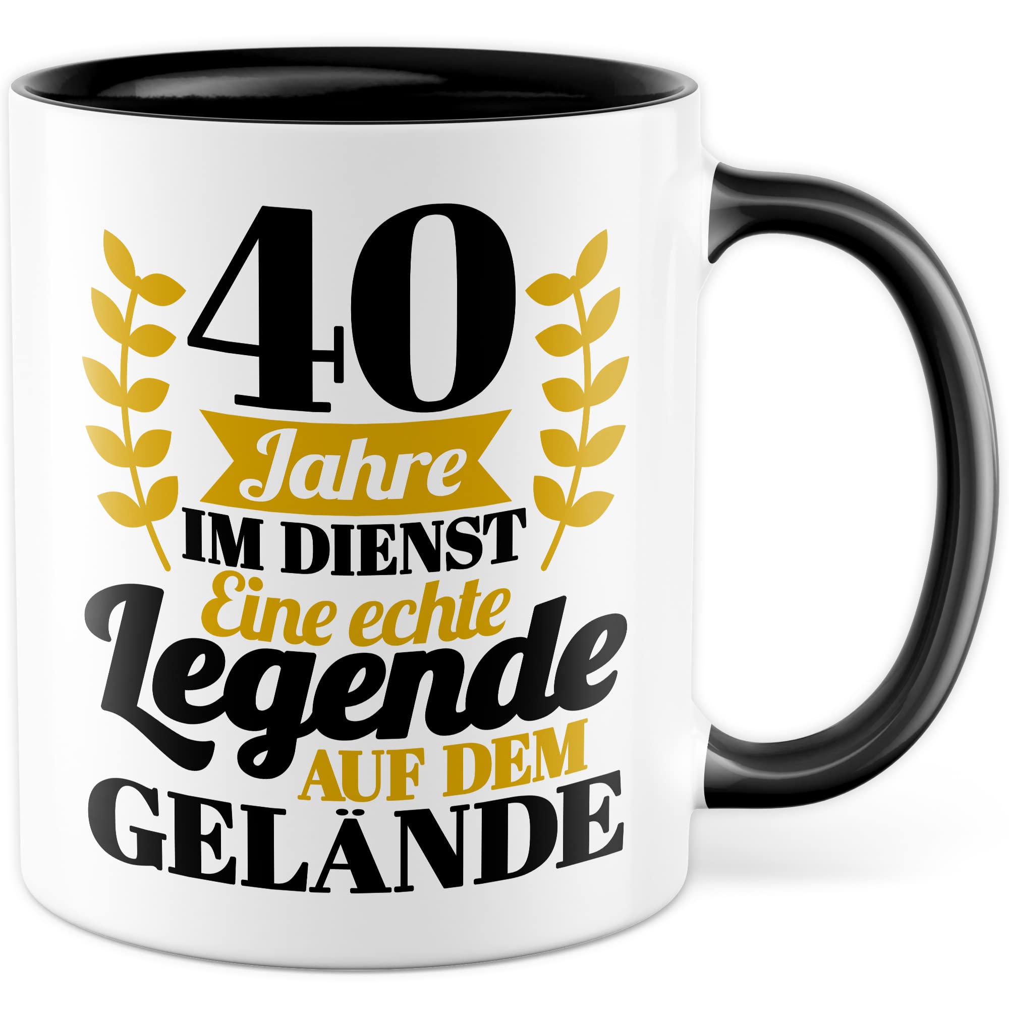 Tasse Dienstjubiläum Geschenk, 25 Jahre im Dienst - Eine echte Legende Geschenkidee Kollegen Kaffee-Becher Kaffeetasse Tasse mit Spruch Firmenjubiläum Arbeitsjubiläum Büro-Geschenk