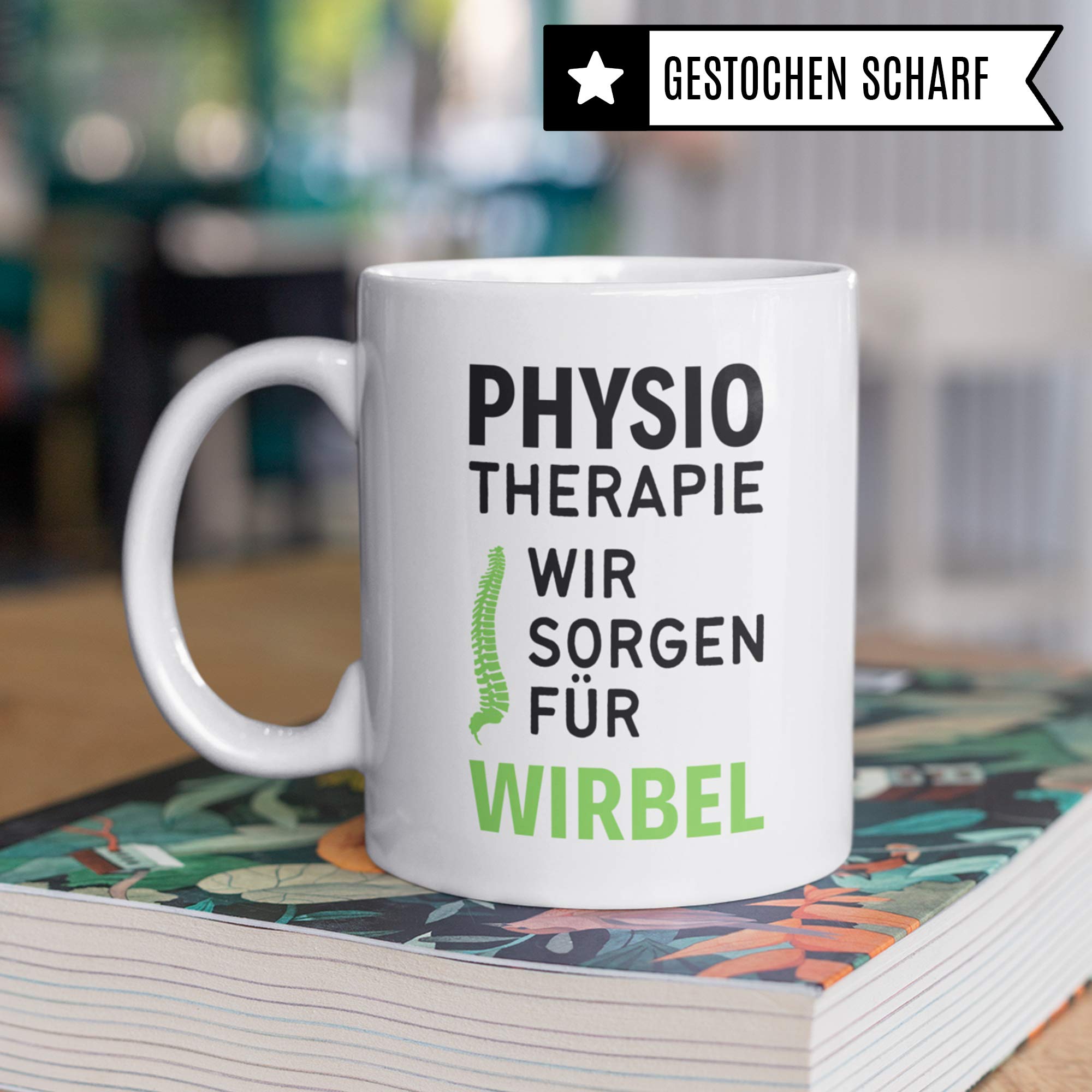 Tasse Physiotherapie, Physiotherapeuten Geschenk, Kaffeetasse Physiotherapeutin Geschenkidee Witz, Kaffeebecher Krankengymnastik Physio Becher