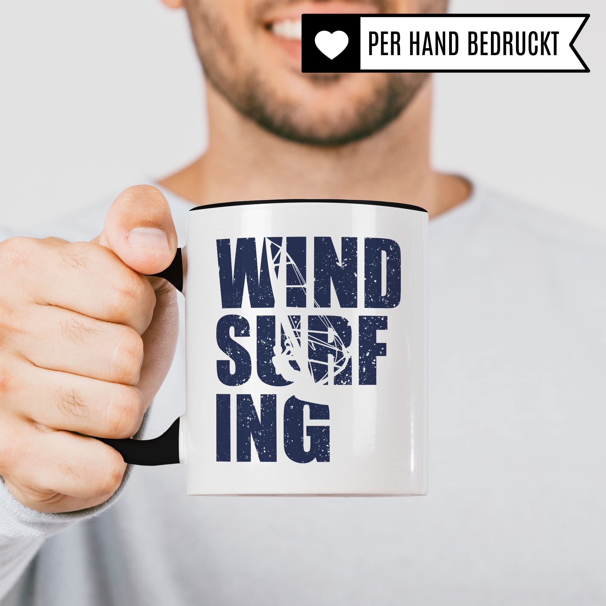 Windsurf Tasse Geschenkidee Kaffeetasse Geschenk für Windsurfer Kaffeebecher Surf Becher