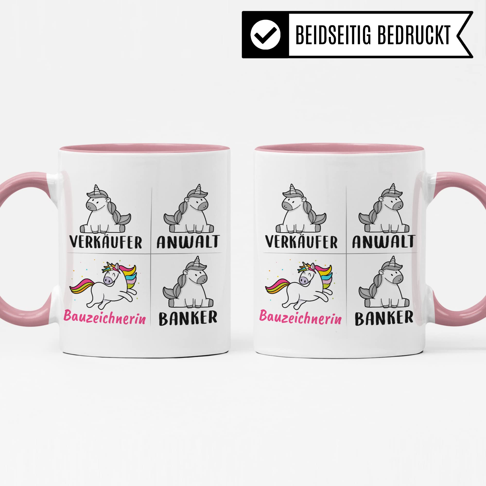 Tasse Bauzeichnerin lustig, Bauzeichnerin Geschenk, Spruch Bauzeichnung Hochbau Kaffeebecher Geschenkidee, Kaffeetasse Beruf Einhorn Frauen Teetasse Hochbauzeichnerin Becher