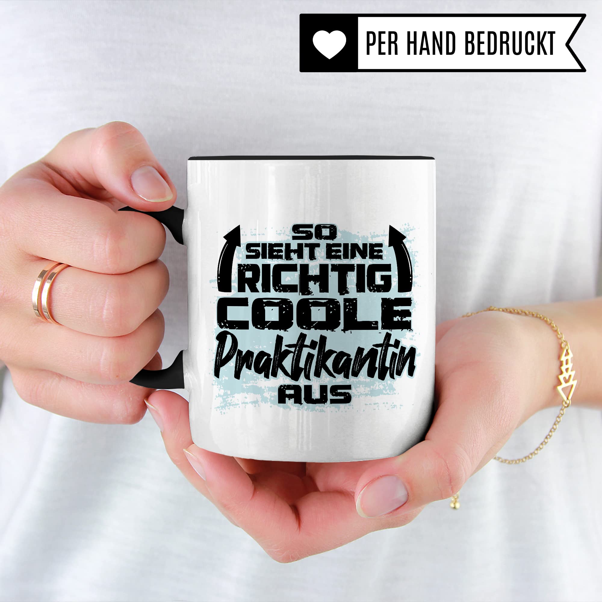 Praktikant Tasse, So sieht ein richtig cooler Praktikant aus Geschenkidee begonnenes/abgeschlossenes Praktikum Begrüßung Abschied Geschenk Praktikanten Lehrling Azubi Kaffee-Becher