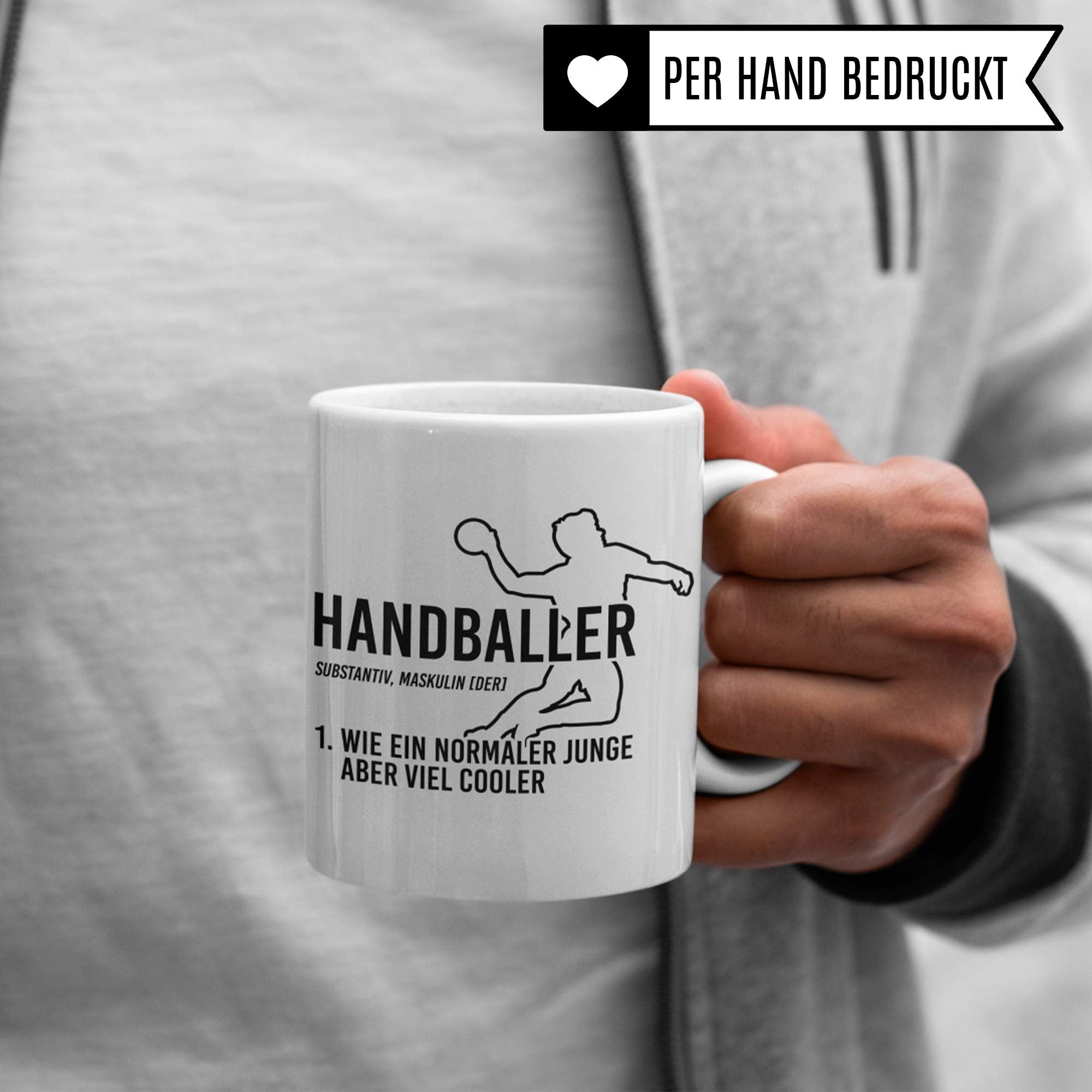 Handballer Tasse, Handball Geschenke für Jungs, Handball Geschenkidee Spruch, Handballspieler Kaffeetasse Handballverein Handballmannschaft Jungen Becher