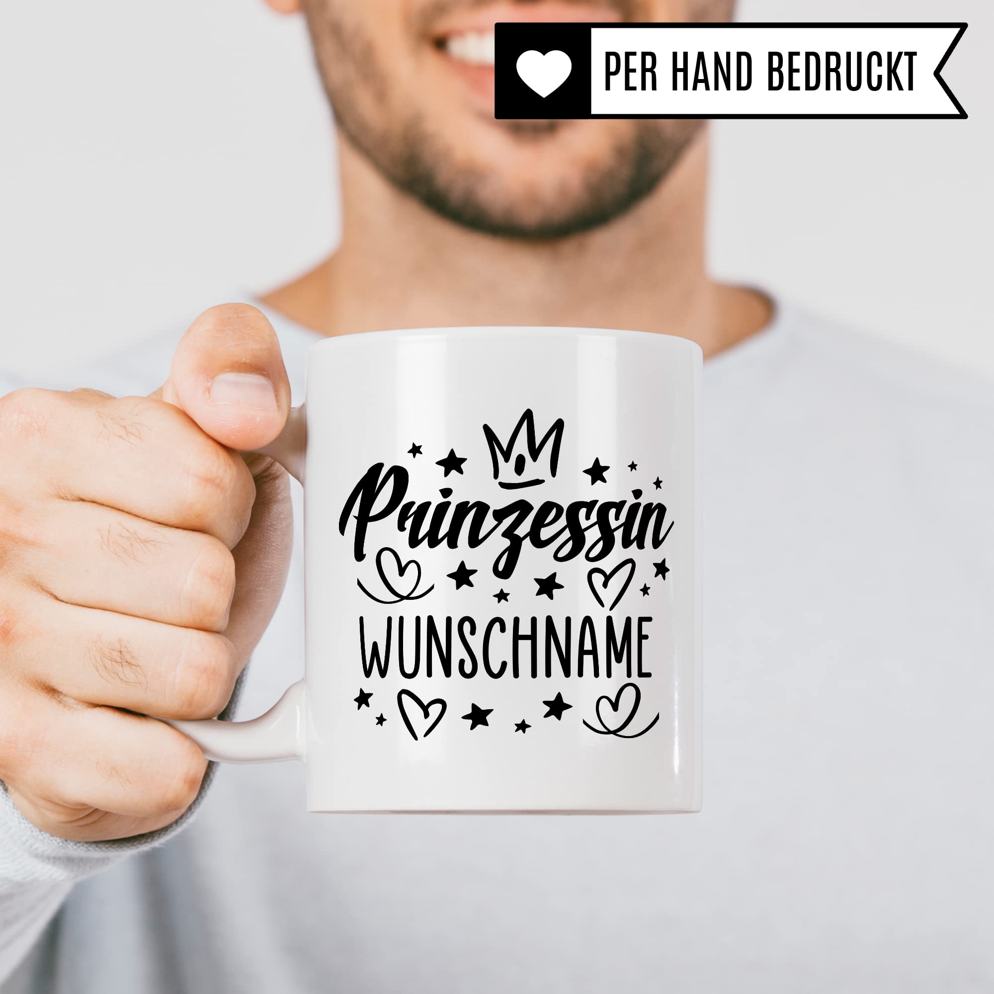 Prinzessin Tasse personalisierbar Geschenk für Mädchen Prinzessinnen Deko Geburtstag Custom Geschenkidee princess Kindergeburtstag Prinzesschen Tasse mit Wunschname