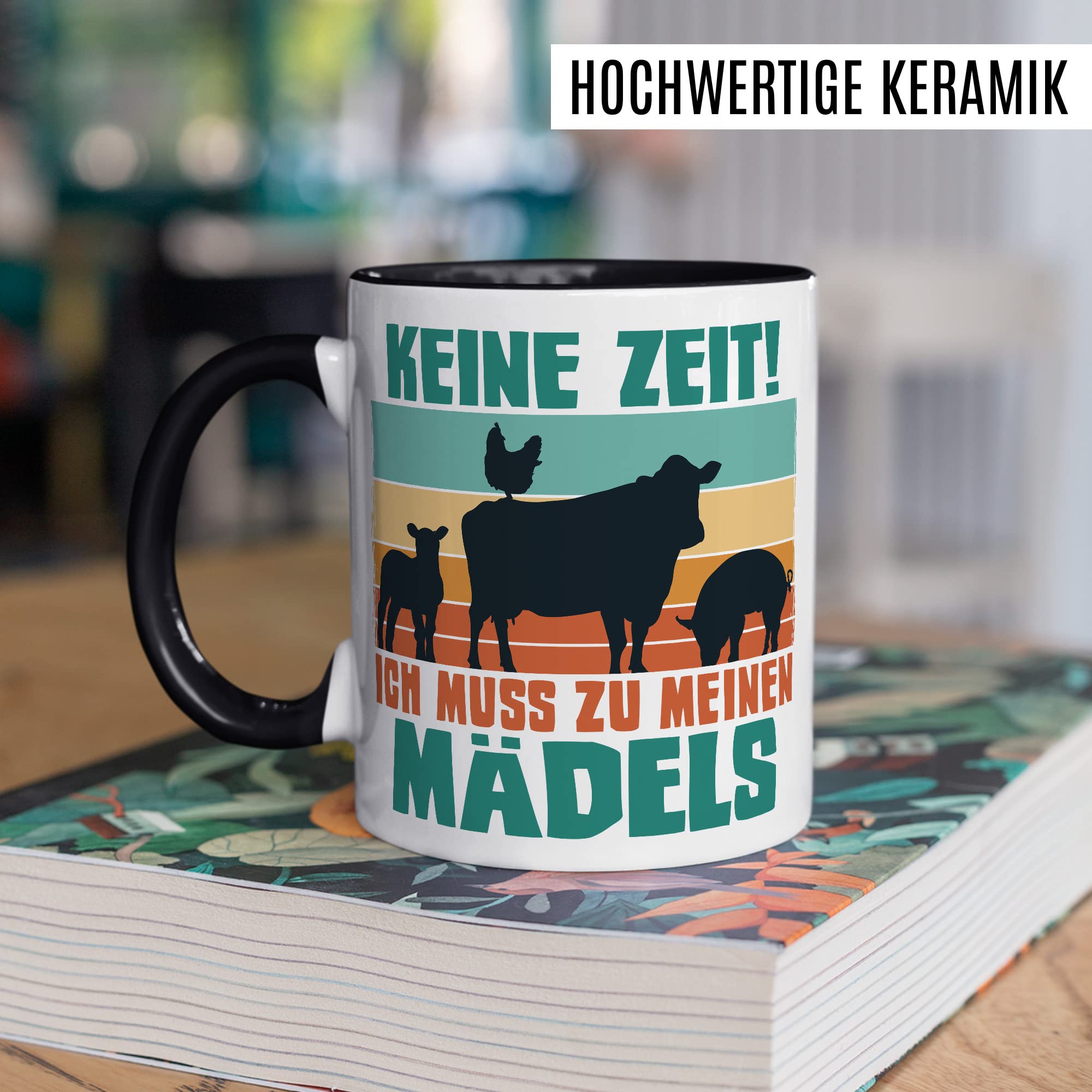 Kühe Tasse mit Spruch lustig Kuh Kaffeetasse Mädels Bäuerin Kaffee-Becher Rinder Kuhstall Tasse Witz Tasse Humor Bauernfrau Bauernhof Tierhalter Tiere Landwirtschaft Landwirtin