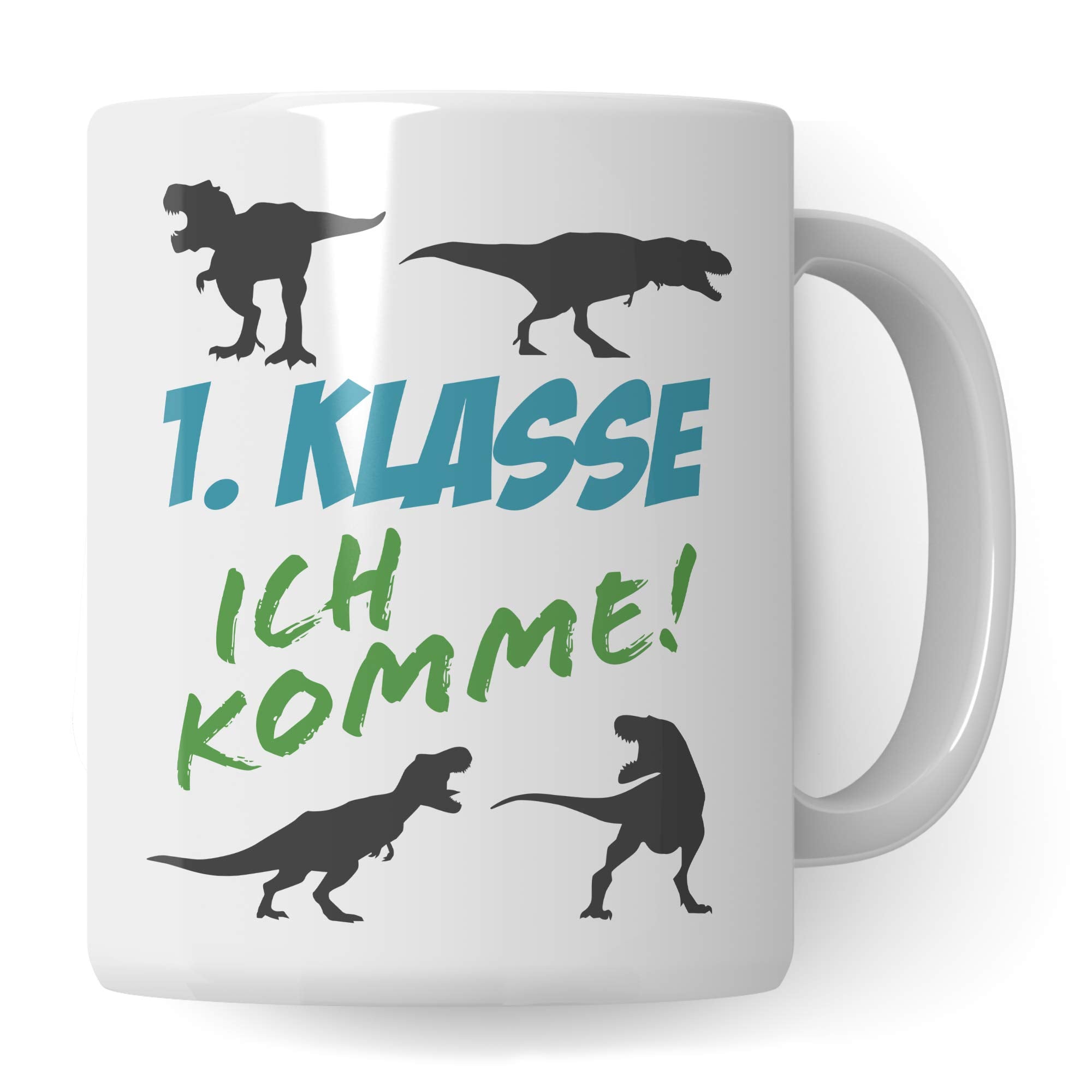 Pagma Druck 1. Klasse Geschenk Tasse, Einschulung, Einschulung Junge Schulbeginn Schulanfang Becher, Einschulungsgeschenke Schulkind, Erster Schultag Deko Kakaotasse Dino Dinosaurier