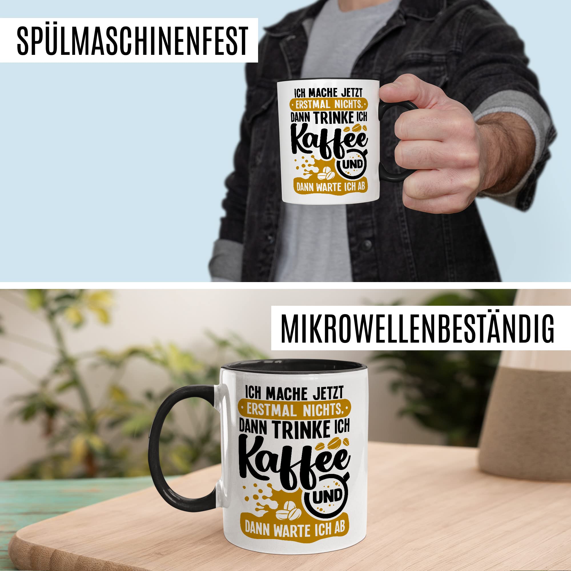 Witz Tasse Faulpelz Geschenkidee Kaffeetasse Humor Ironie Geschenk für Kollegen Kaffeebecher Arbeits Becher