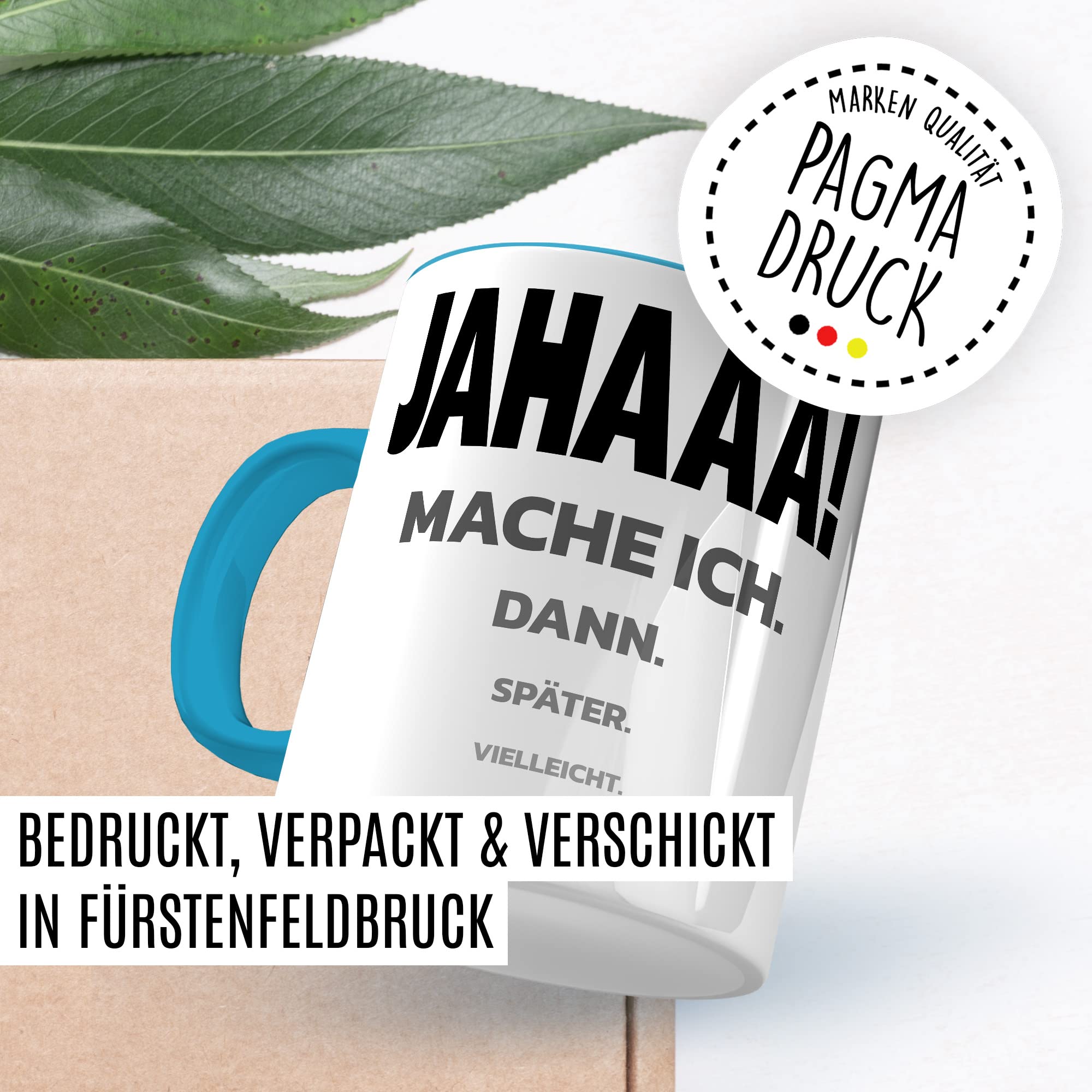 Trödel Tasse Kollegen Geschenk Pünktlichkeit Kaffeetasse mit lustigen Spruch Büro Kaffeebecher Kollegin Geschenkidee Arbeit Teetasse