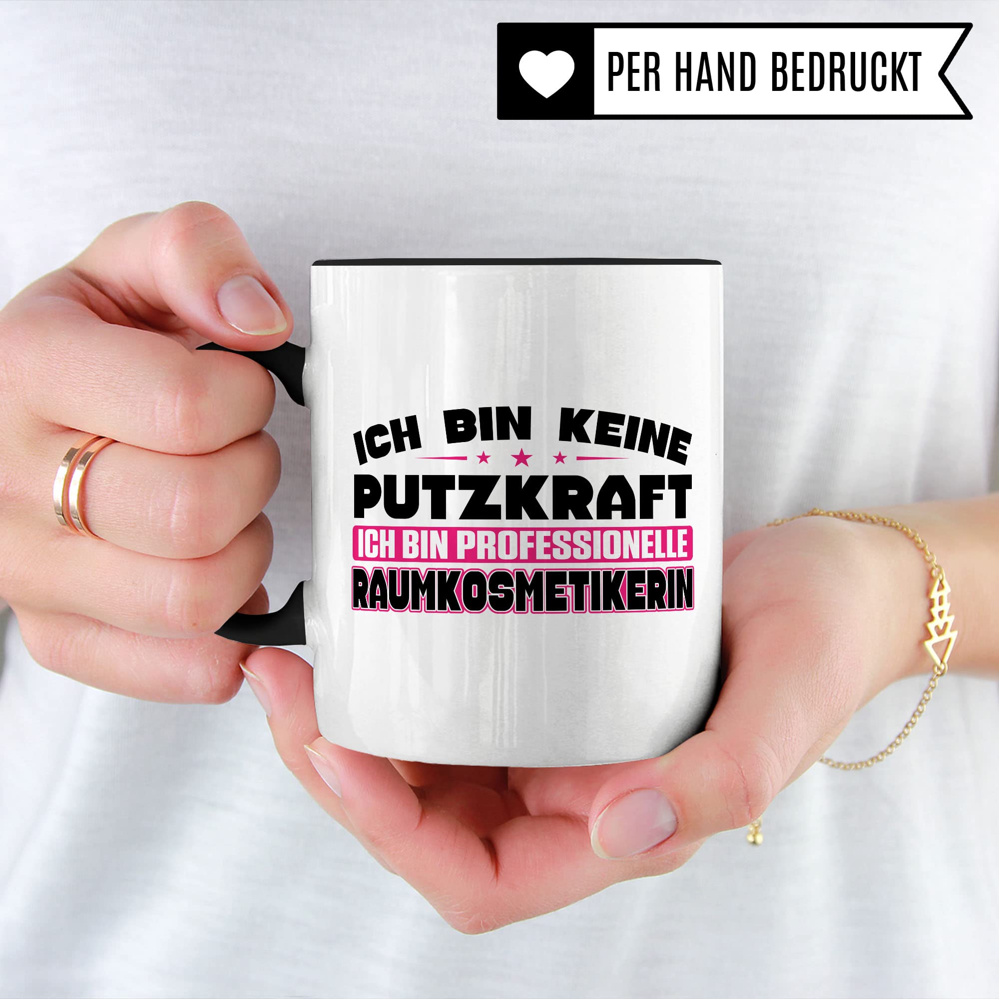 Putzkraft Tasse Geschenkidee Kaffeetasse Humor Witz Geschenk für Putzhilfe Kaffeebecher Putzdienst Becher