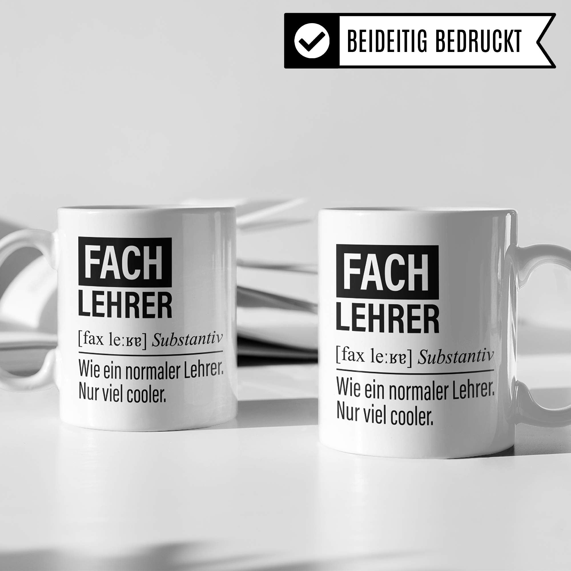 Fachlehrer Tasse, Geschenk für Fach Lehrer, Kaffeetasse Geschenkidee Lehrer, Kaffeebecher Schule