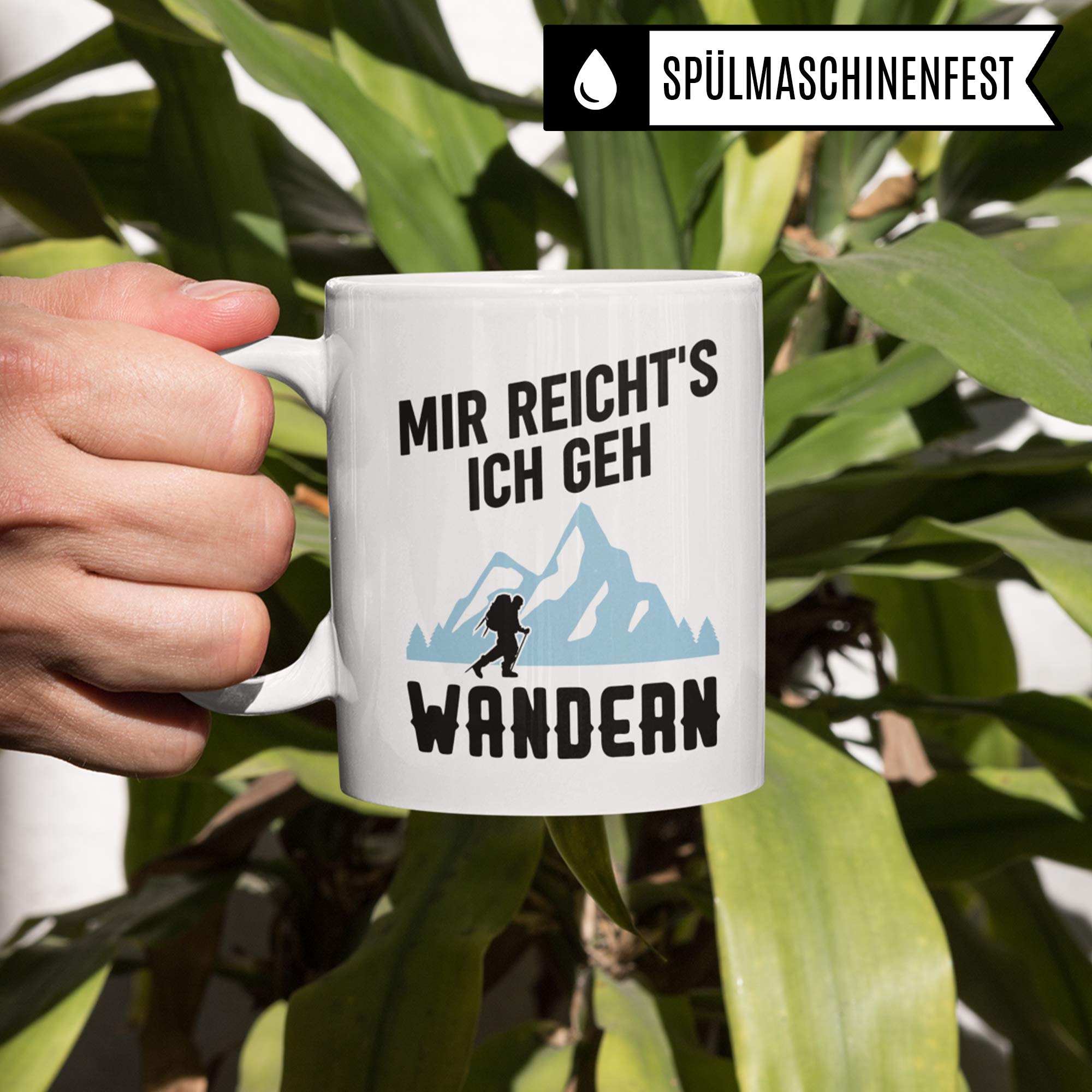 Pagma Druck Wandern Geschenk, Berge Tasse, Kaffeetasse Wanderung Bergsteigen Berggehen Spruch, Berg Gebirge Alpen Becher, Mountains Kaffeebecher für Wanderer & Bergsteiger