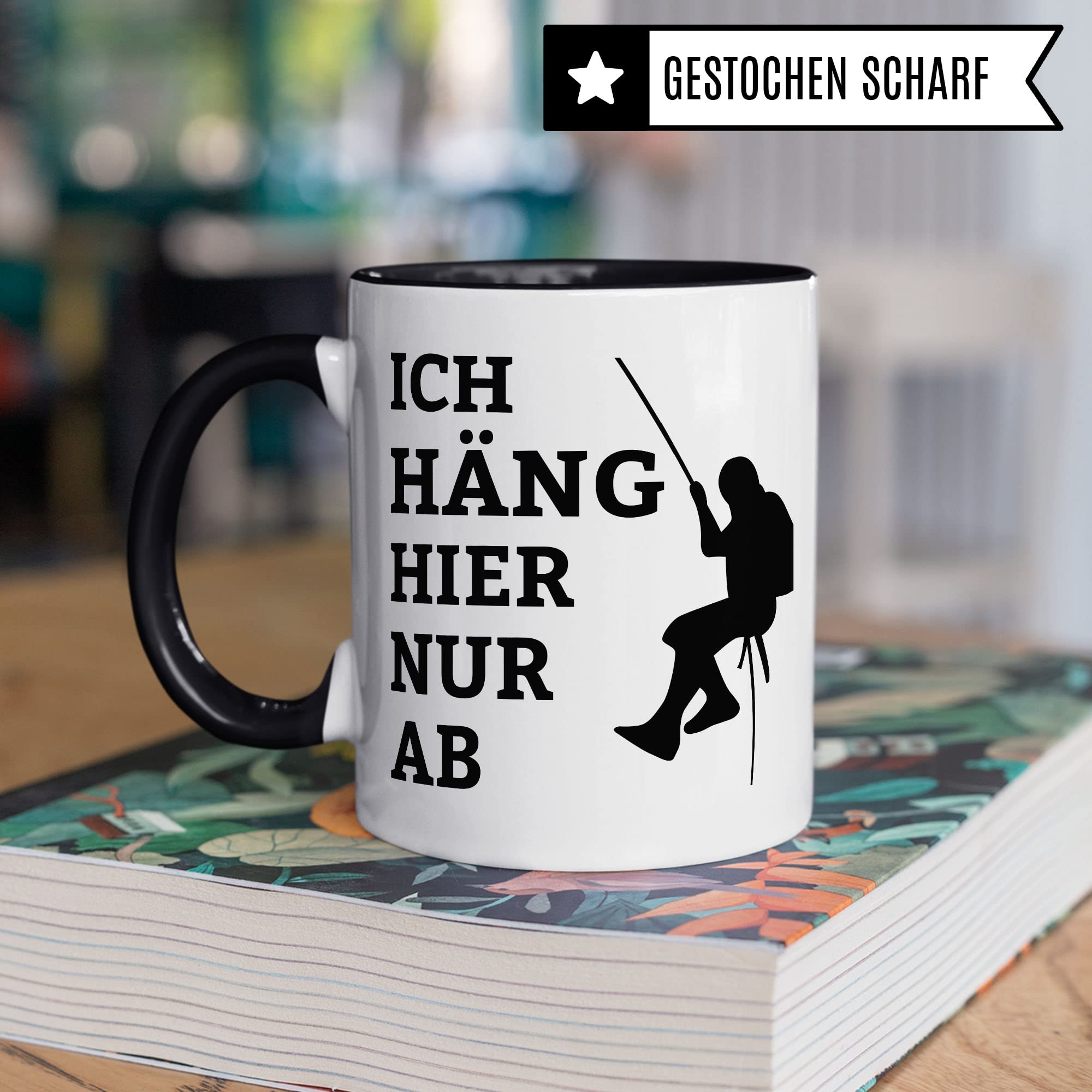 Kletterer Tasse Geschenkidee Kletterin Kaffeetasse Geschenk für Industriekletterer Kaffeebecher Kletter Becher