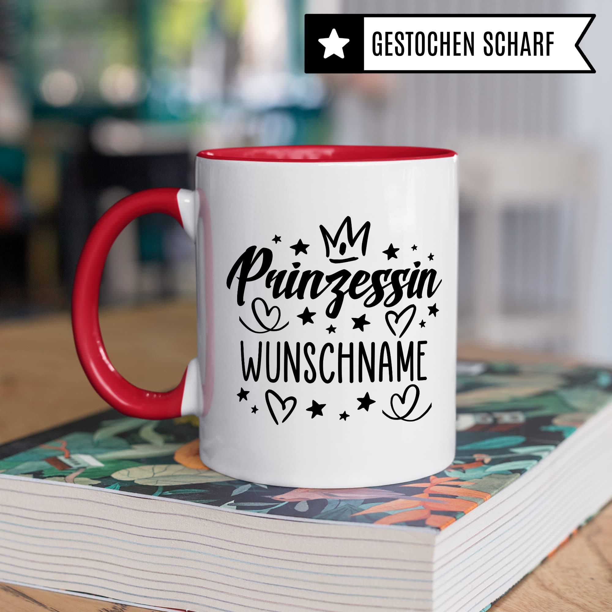 Prinzessin Tasse personalisierbar Geschenk für Mädchen Prinzessinnen Deko Geburtstag Custom Geschenkidee princess Kindergeburtstag Prinzesschen Tasse mit Wunschname