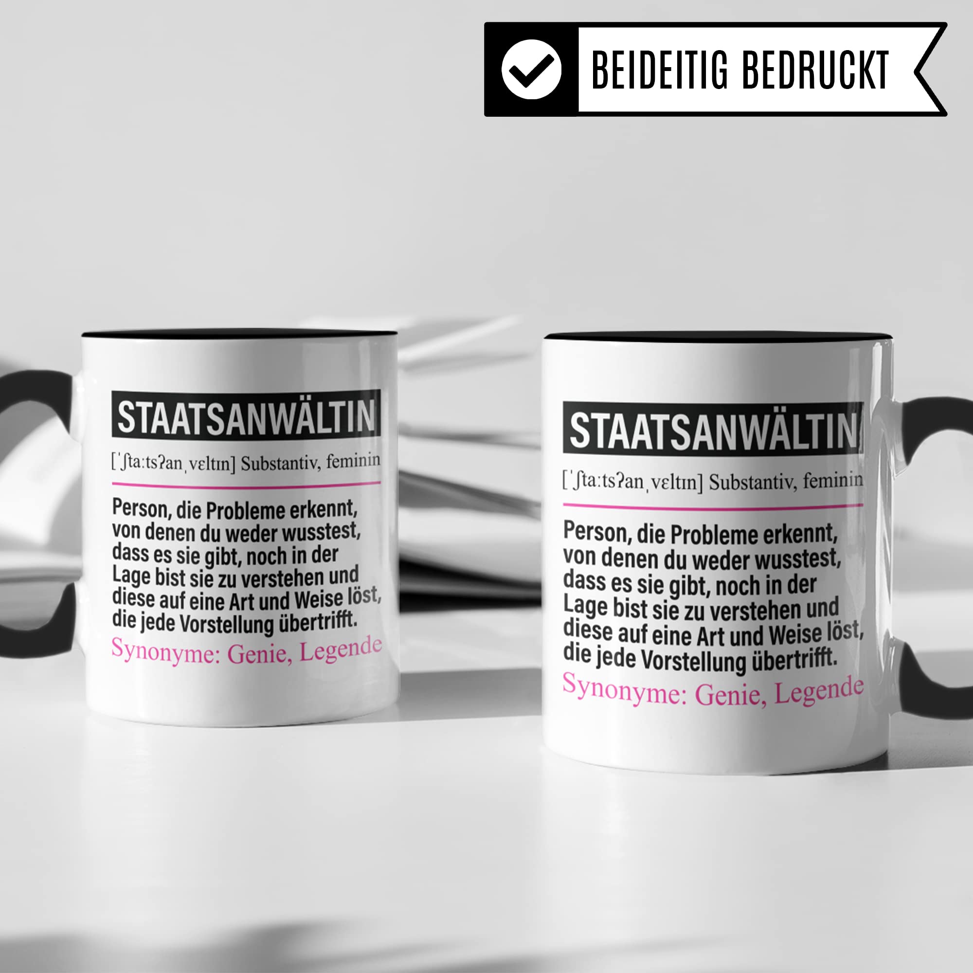 Tasse Staatsanwältin lustig, Staats-Anwältin Geschenk Beruf, Spruch Kaffeebecher Staatsanwältinnen Geschenkidee, Beruf Kaffee-Tasse Teetasse Becher