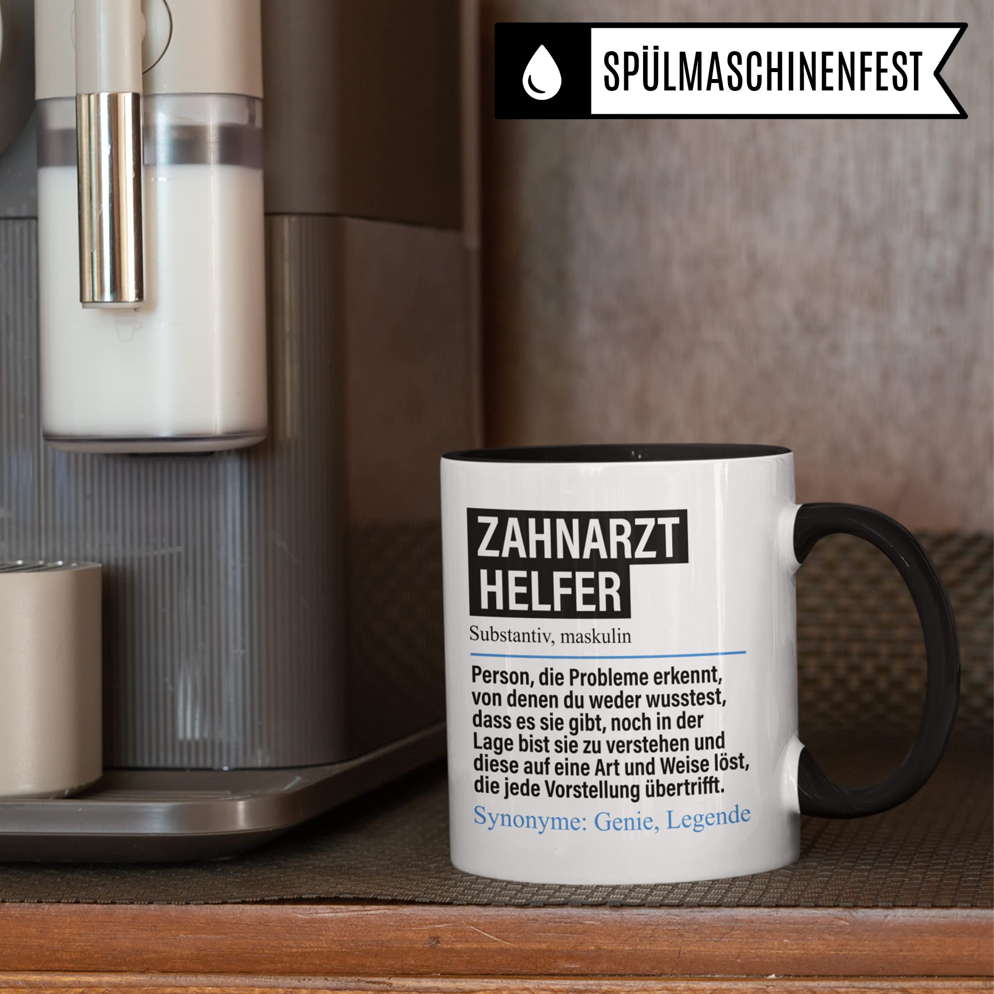 Tasse Zahnarzthelfer lustig, Zahnarzthelfer Geschenk Beruf, Spruch Kaffeebecher Zahnarzt Helfer Geschenkidee, Beruf Assistent Kaffee-Tasse Teetasse Becher