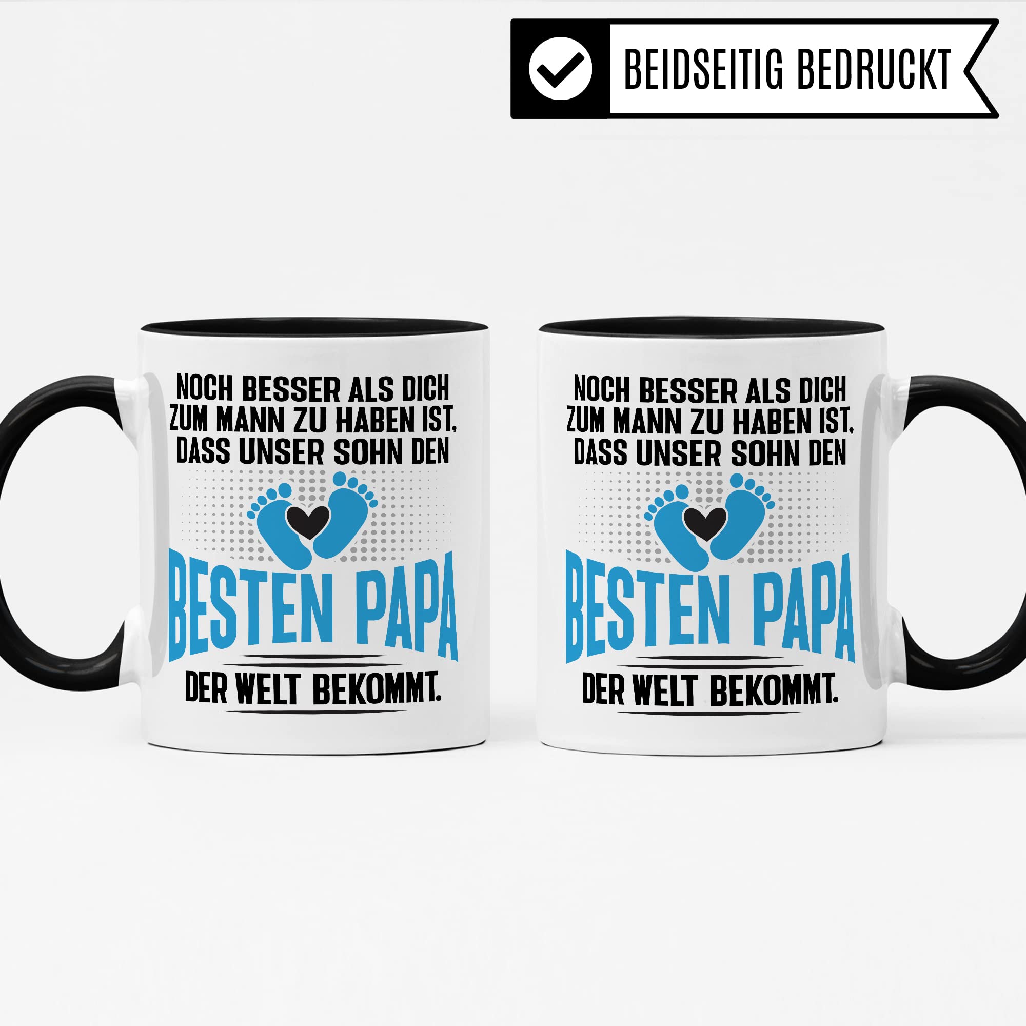 Tasse Papa Geschenk - werdender Papa Schwangerschaft - Noch besser als dich zum Mann zu haben ist, dass unser Sohn den besten Papa der Welt bekommt - Ehemann werdender Vater Kaffee-Becher