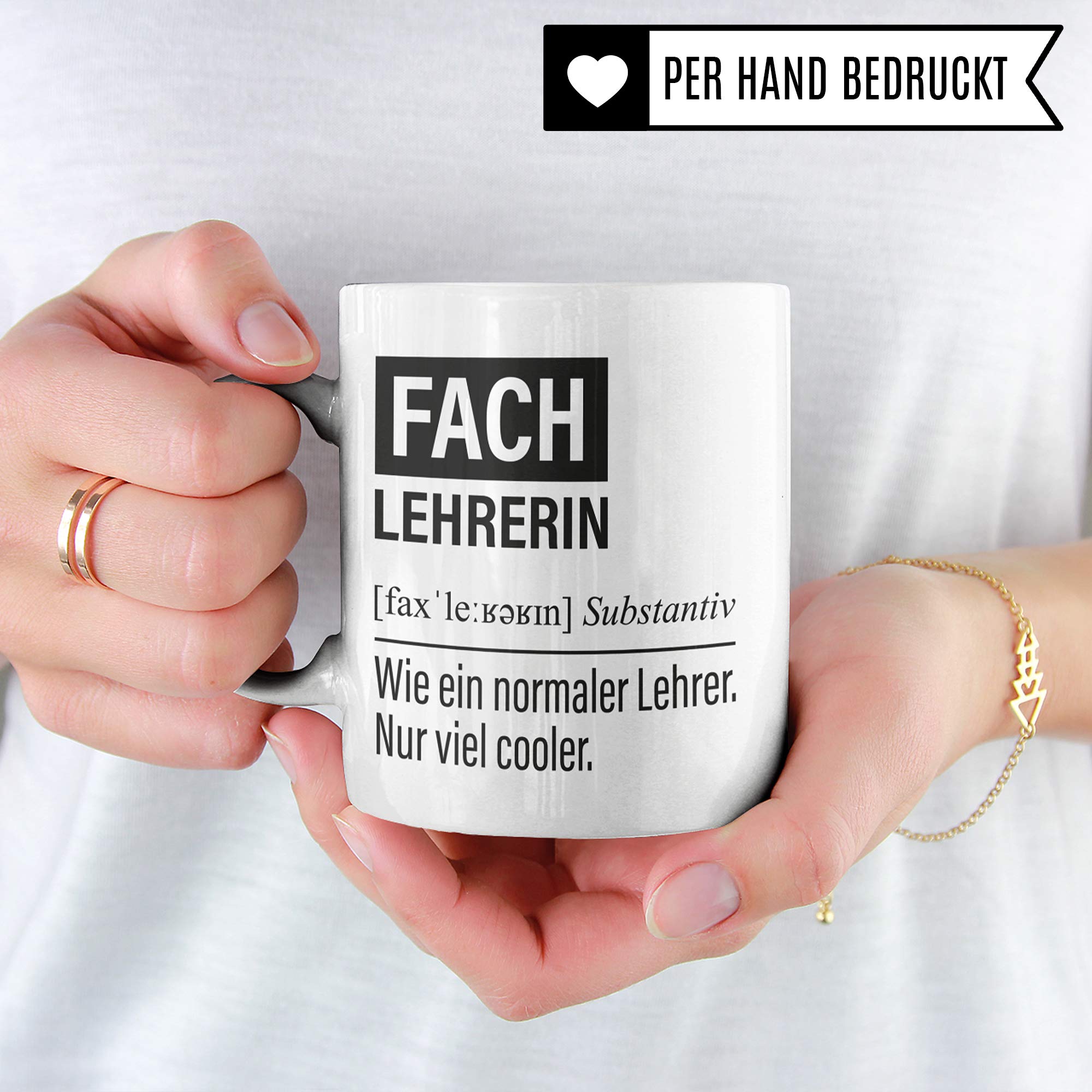 Fachlehrerin Tasse, Geschenk für Fach Lehrerin, Kaffeetasse Geschenkidee Lehrerin, Kaffeebecher Lehramt Schule Unterricht Witz