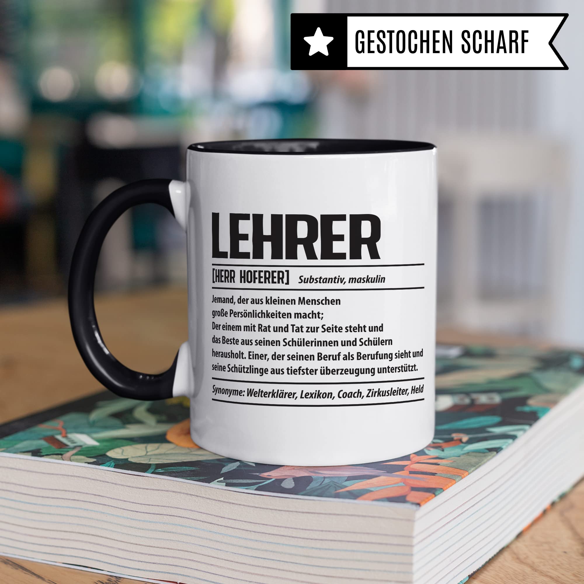 Lehrer Tasse personalisiert, Geschenk für Lehrer lustig eigener Name Definition Geschenkidee Beruf Abschied abschiedsgeschenk Kaffee-Becher