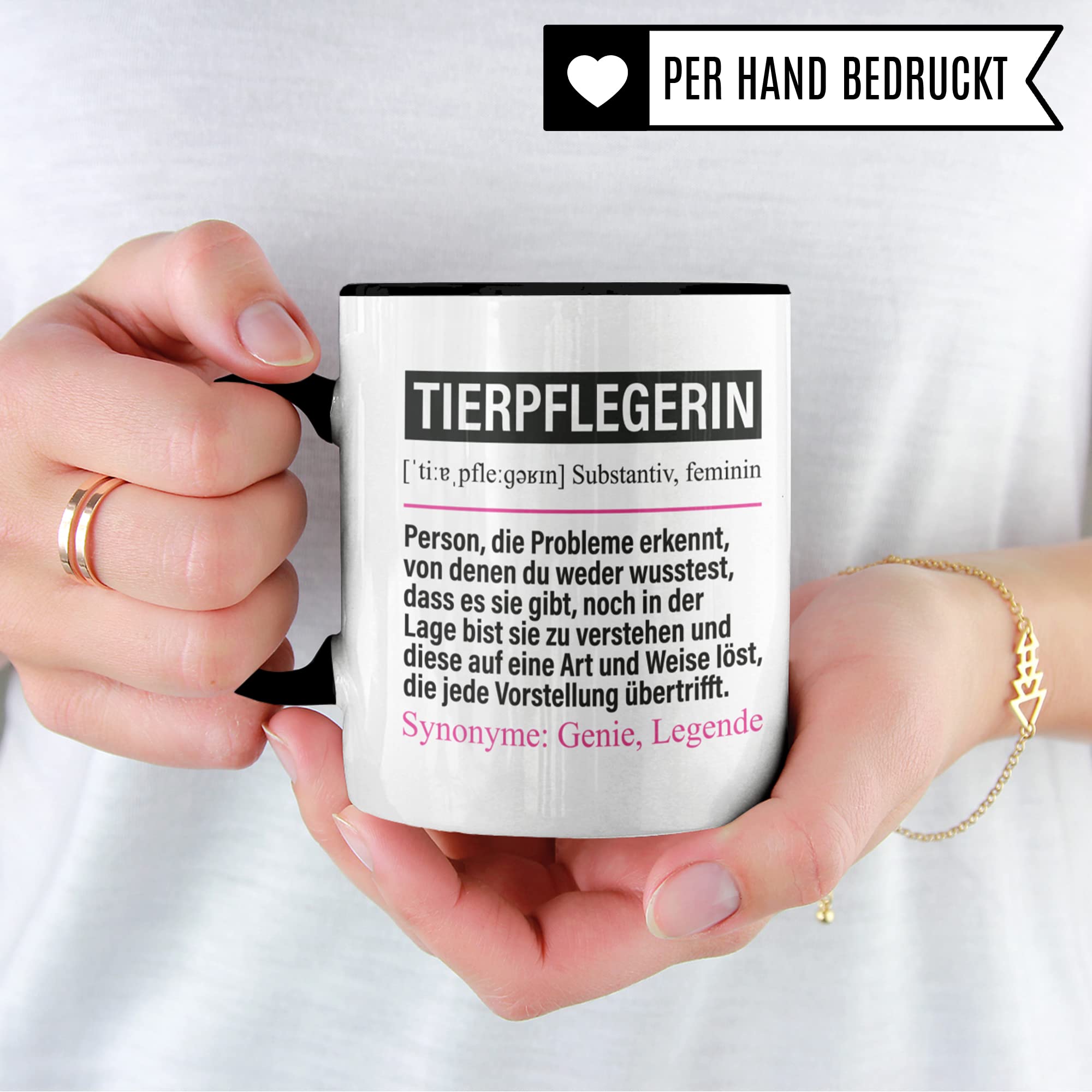 Tasse Tierpflegerin lustig, Tierpflegerin Geschenk Beruf, Spruch Kaffeebecher Tier-Pflegerin Geschenkidee, Beruf Tierpflege Kaffee-Tasse Teetasse Becher